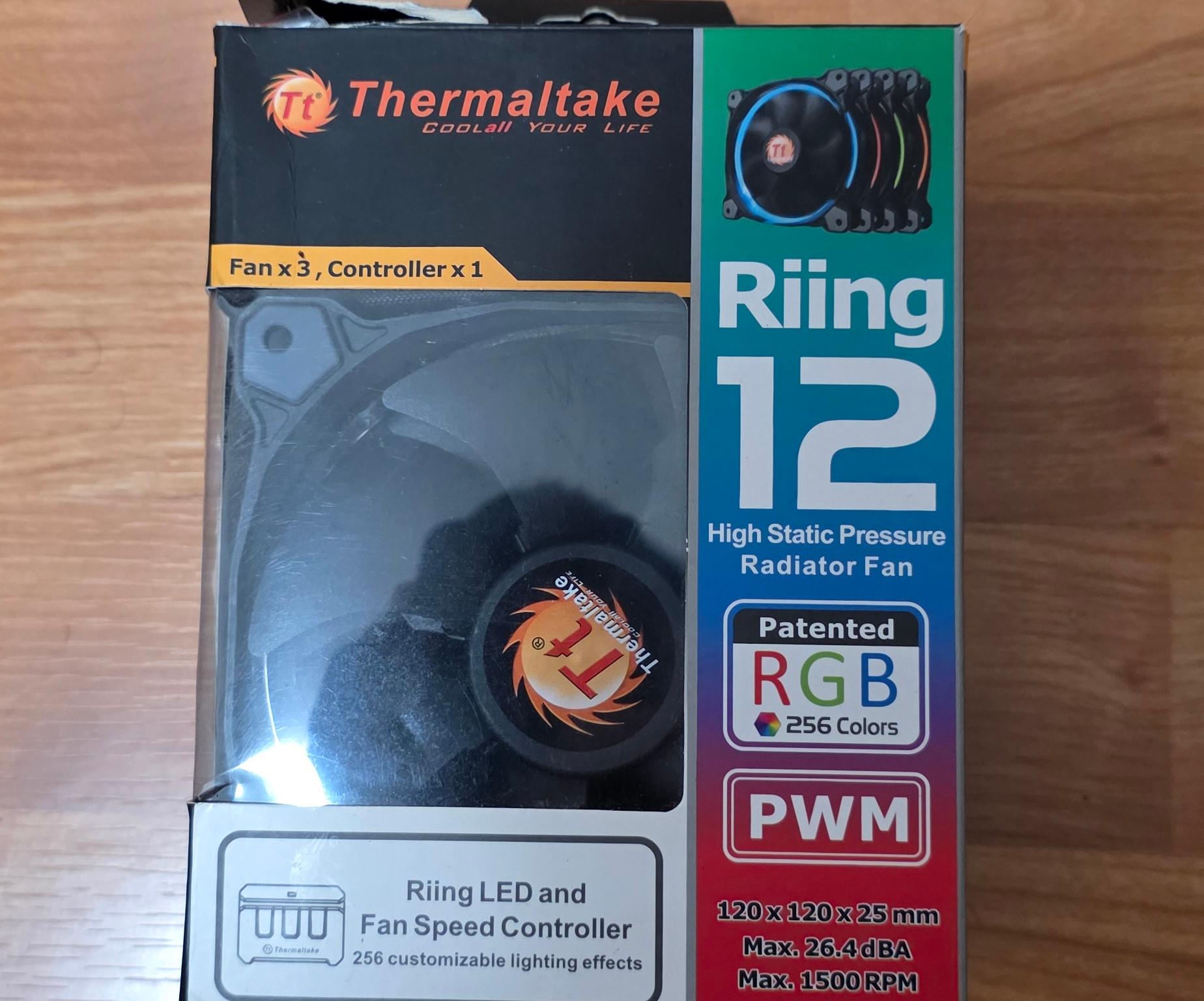 Thermaltake Riing 12 3x 120mm RGB fan kit with controller hub (CL-F042-PL12SW)