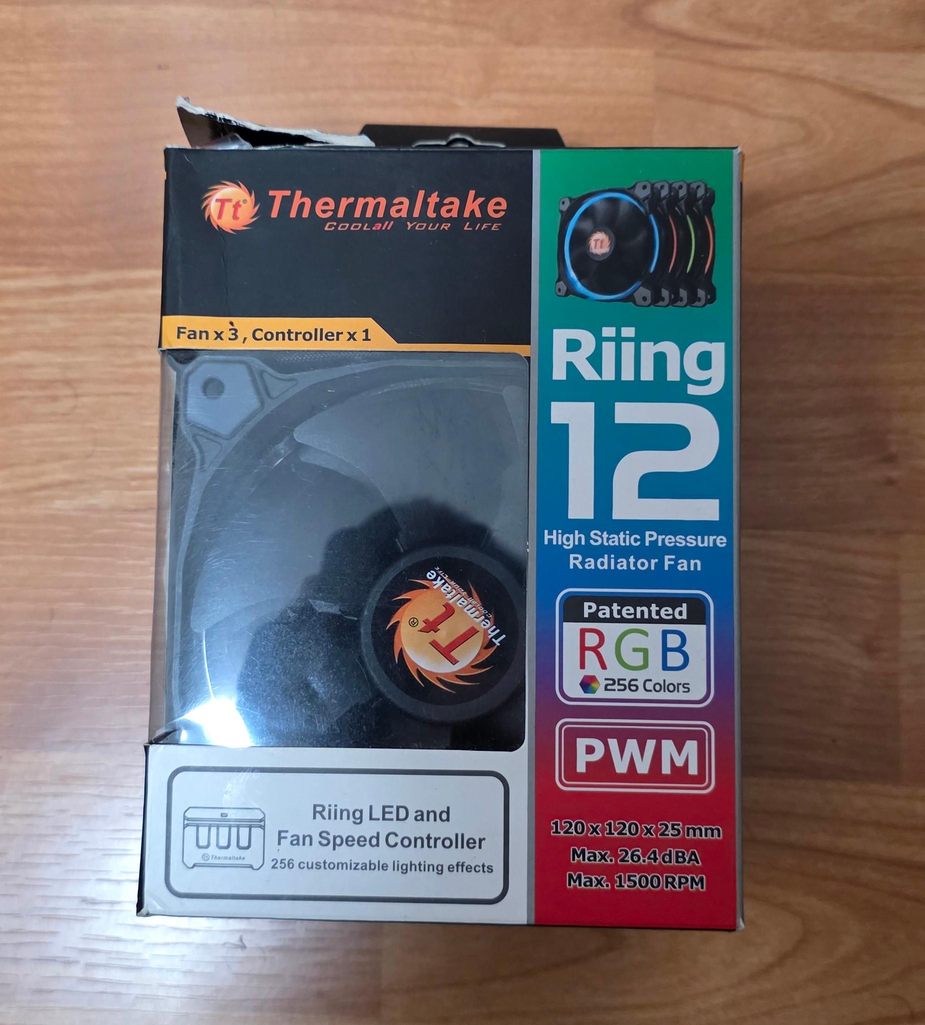 Thermaltake Riing 12 3x 120mm RGB fan kit with controller hub (CL-F042-PL12SW)