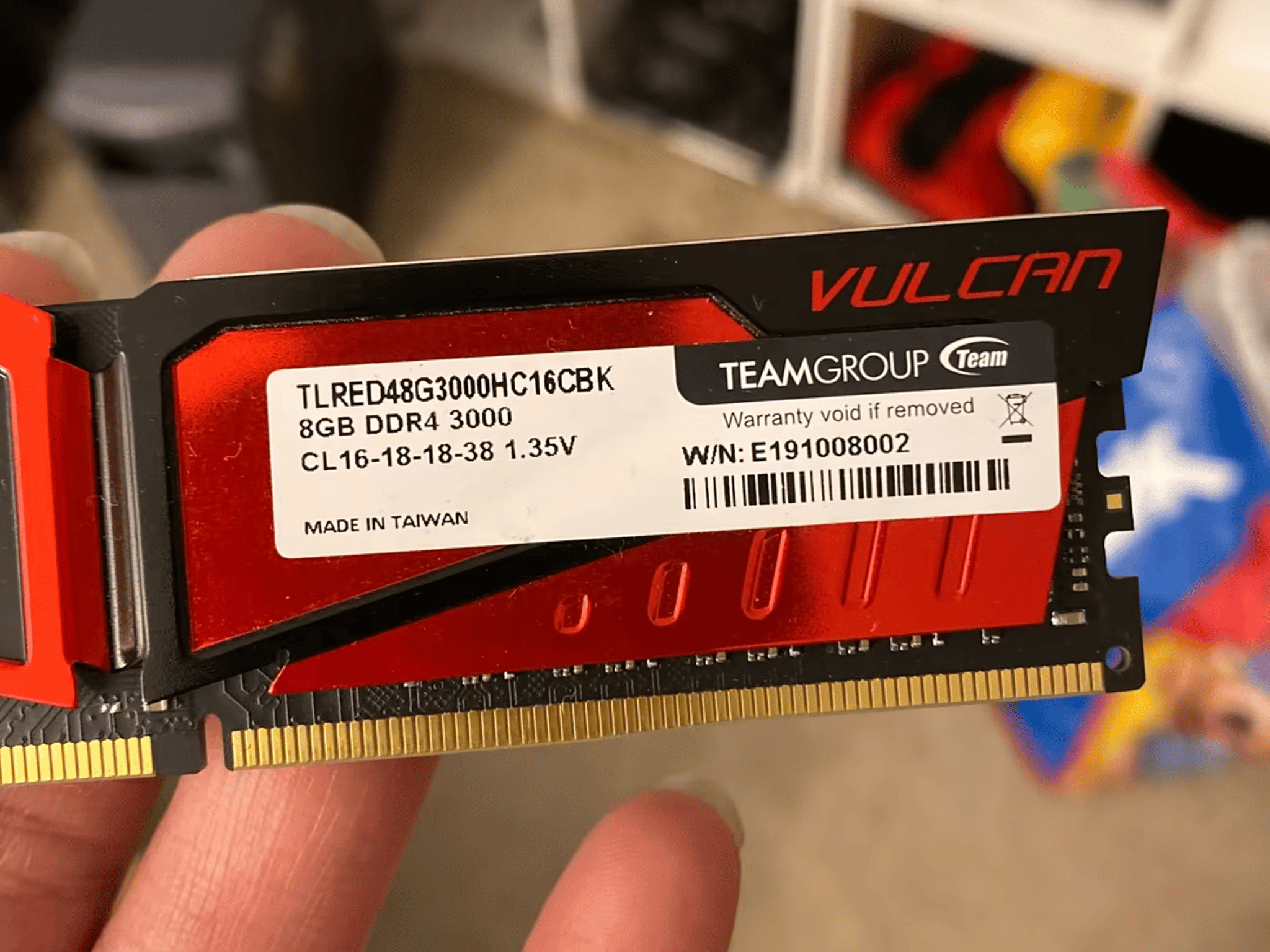 T-Force Vulcan DDR4 3000 MHz 8GB CL16
