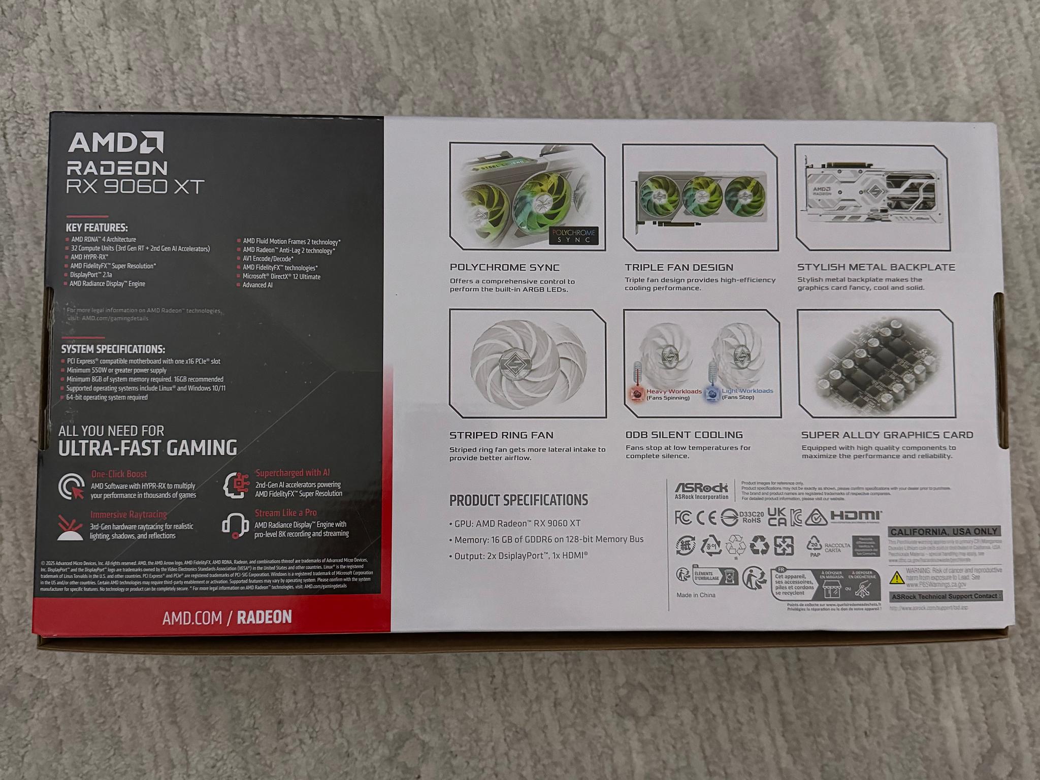 ASRock RX 9060 XT 16GB Steel Legend
