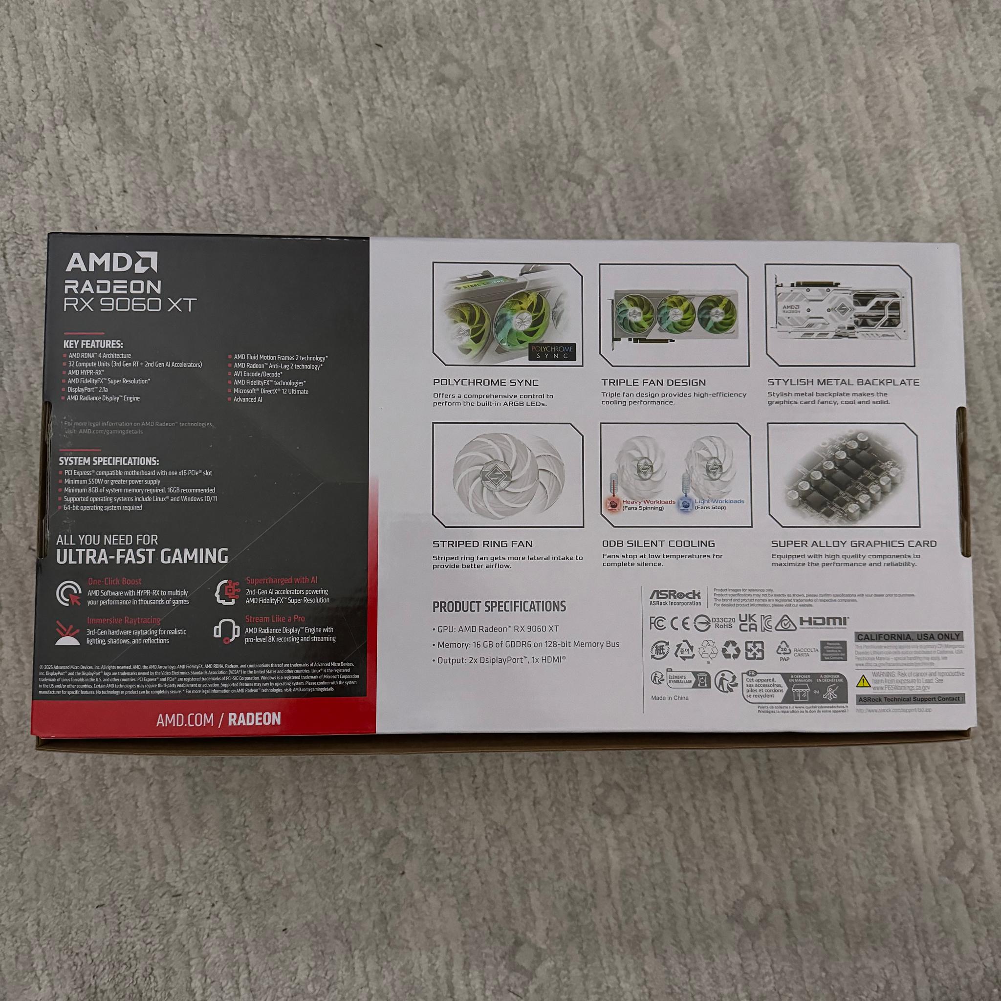 ASRock RX 9060 XT 16GB Steel Legend