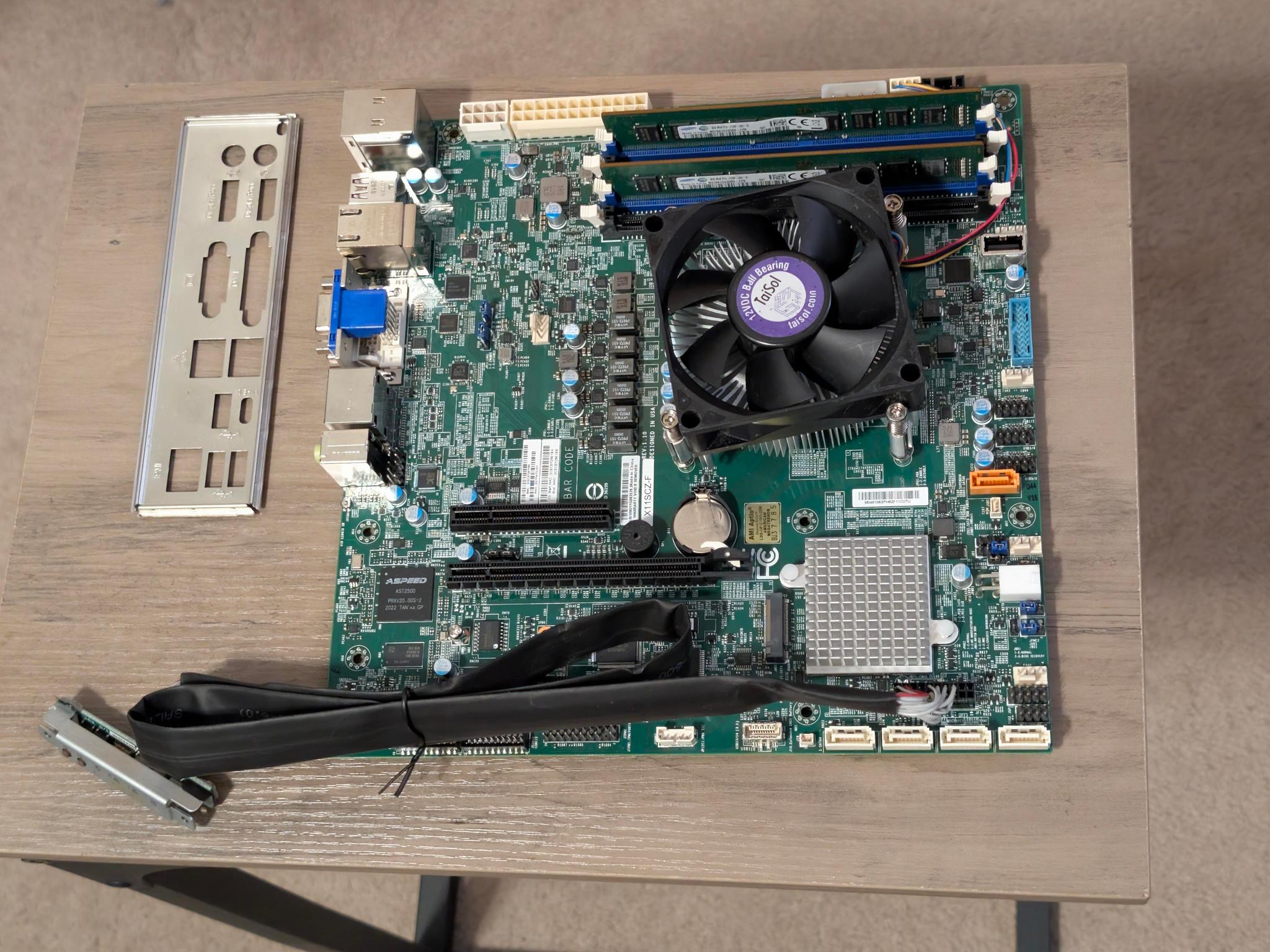 Supermicro X11SCZ-F Micro ATX LGA1151 Motherboard + Xeon E-2124G CPU + 16GB DDR4