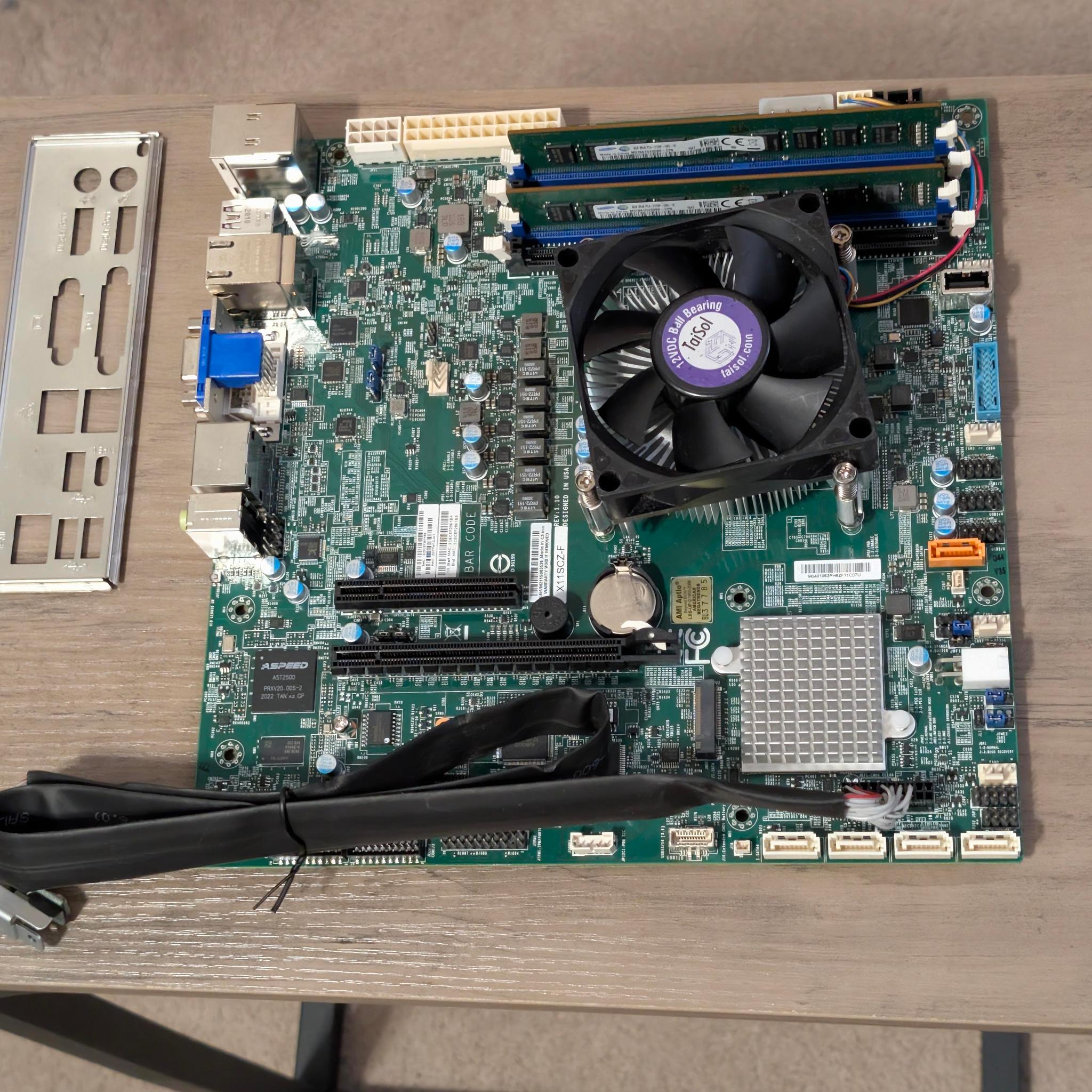 Supermicro X11SCZ-F Micro ATX LGA1151 Motherboard + Xeon E-2124G CPU + 16GB DDR4