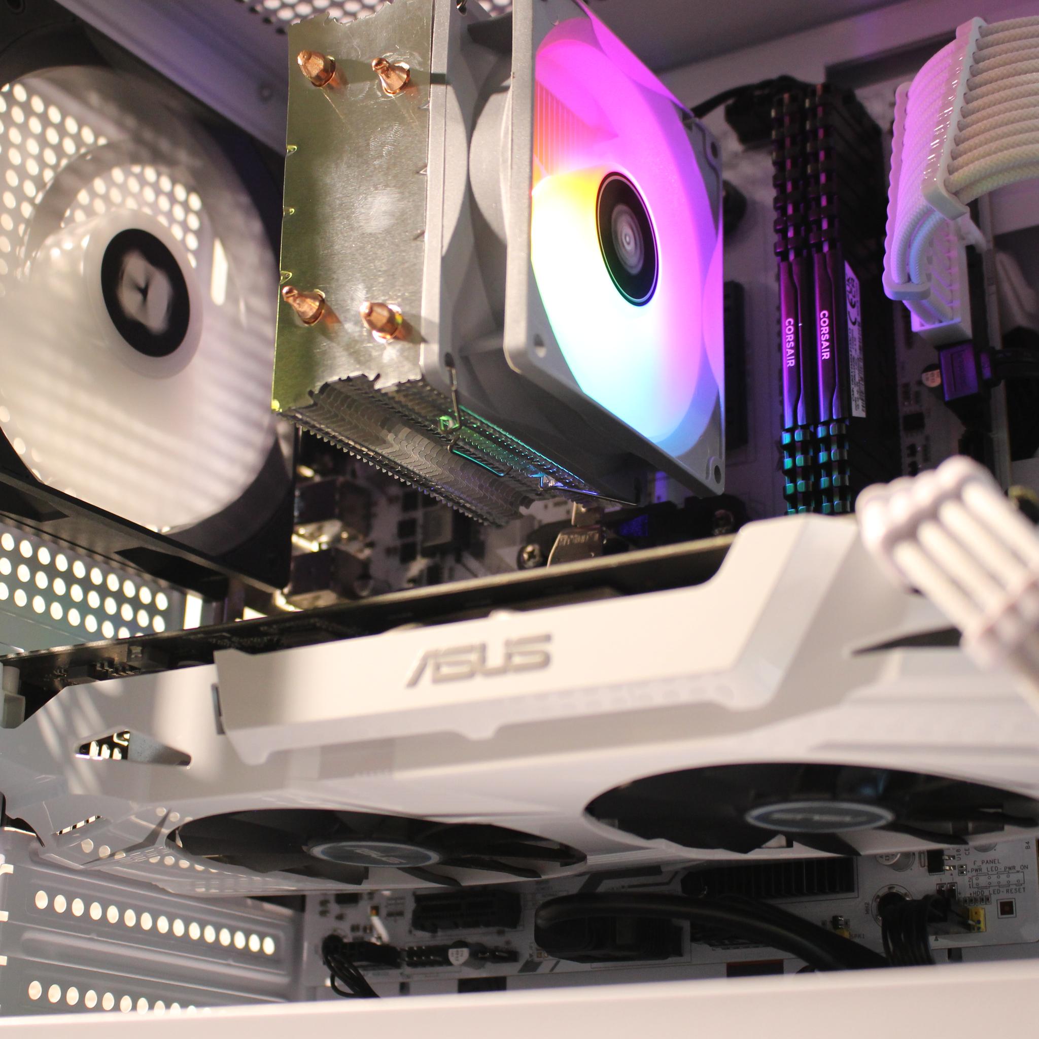 White Gaming PC | Windows 11 Pro | RX480 | R3 3100 | 512GB SSD | 16 GB RAM | WiFi and BLE