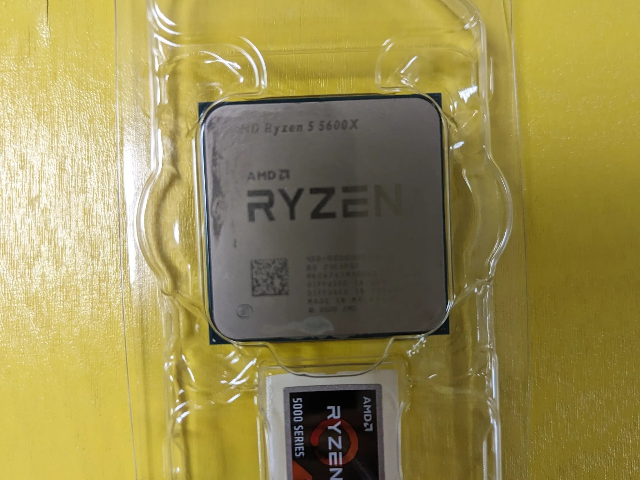 AMD Ryzen 5 5600X CPU: 6 core 12 thread processor 4.6GHz Max Boost, original box and cooler included