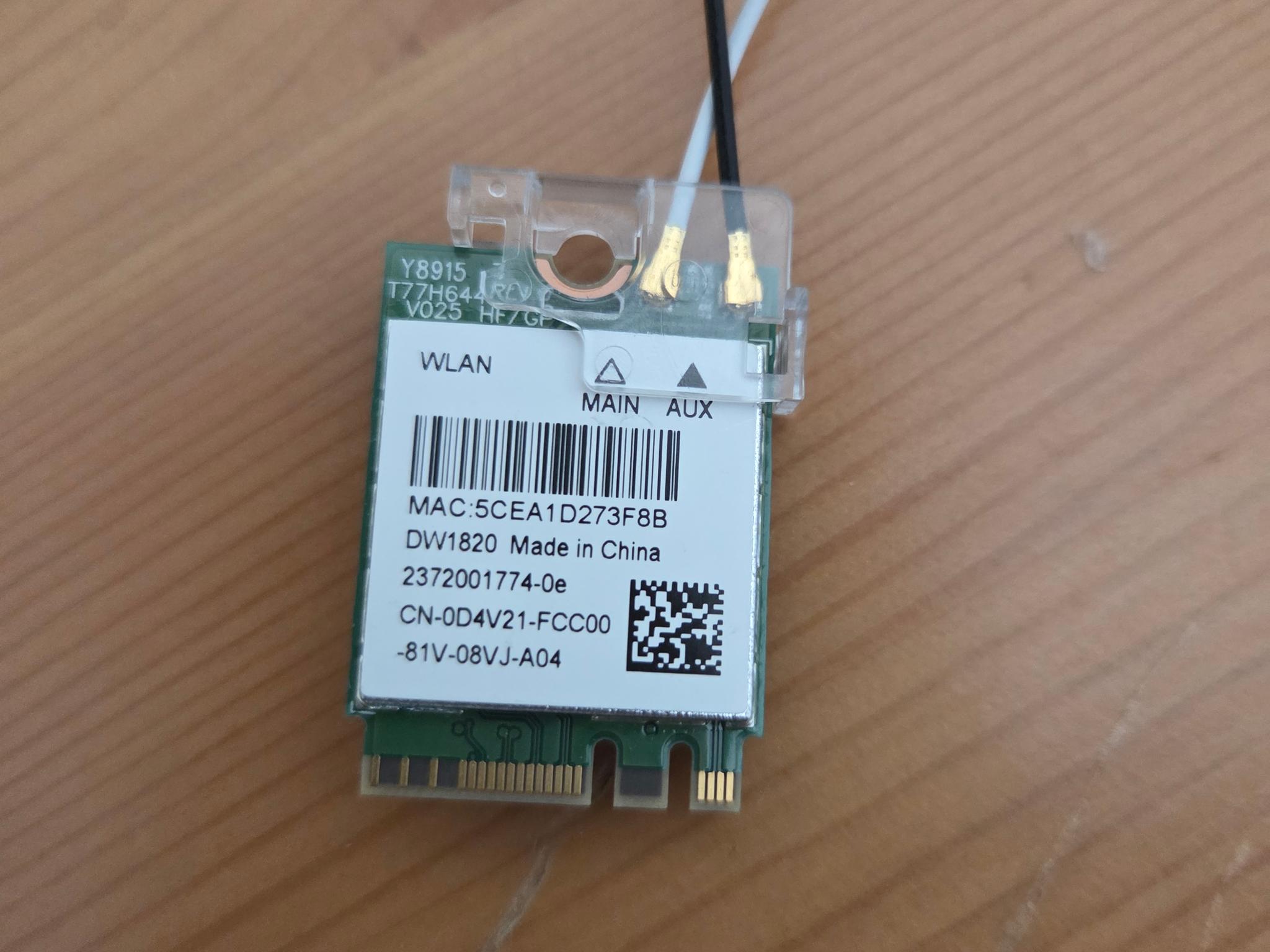 Dell DW1820 M.2 Wifi Adapter w/ Antenna