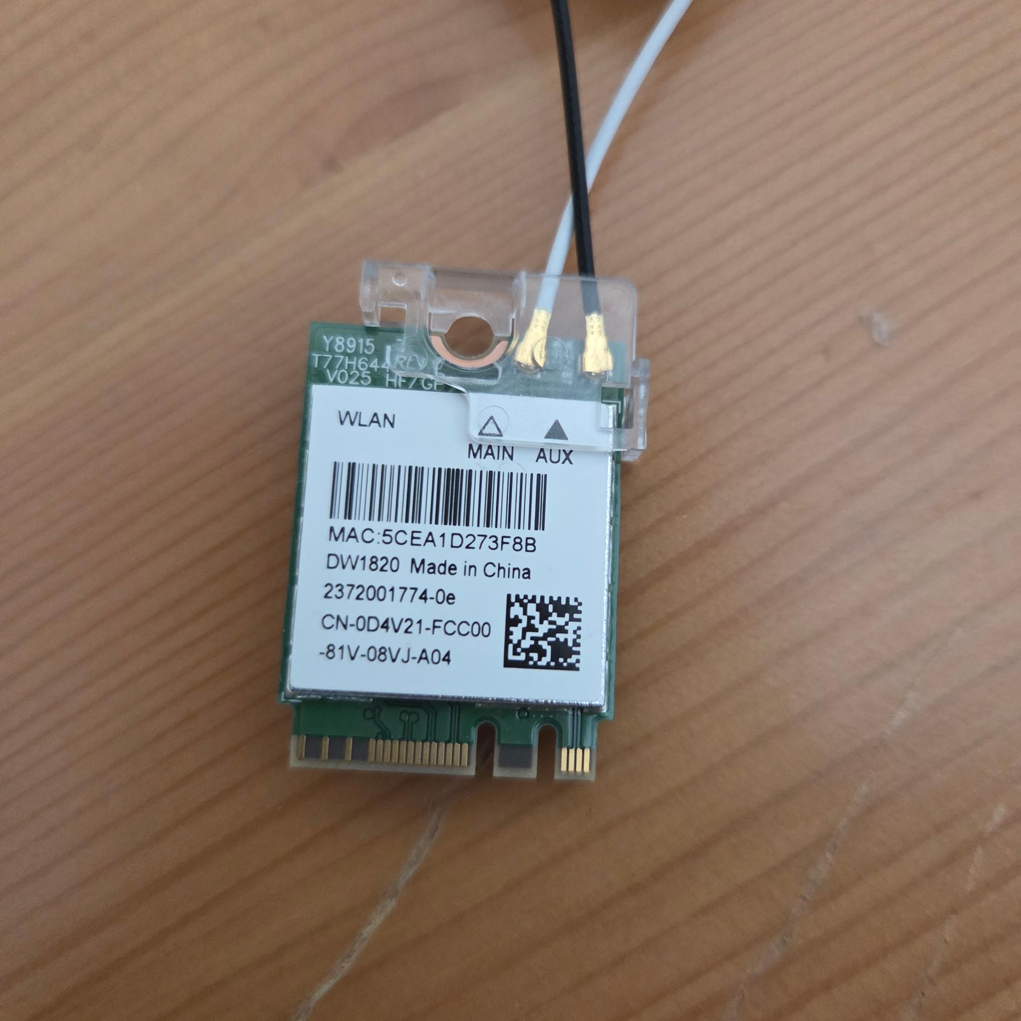 Dell DW1820 M.2 Wifi Adapter w/ Antenna