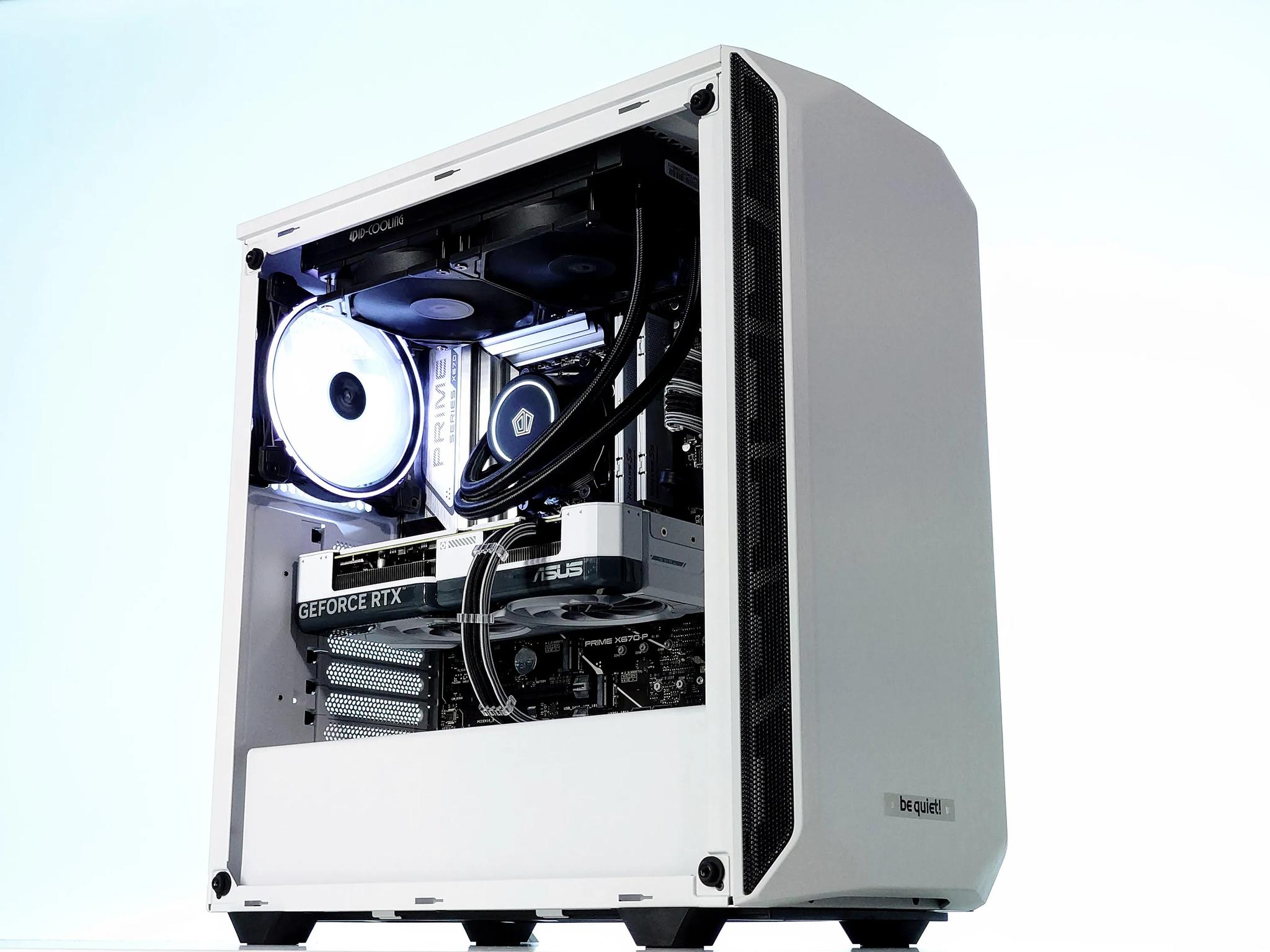 🤍🩷Liquid Cooled Gaming PC🏁Nvidia RTX 4060 8GB🏁AMD Ryzen 5 7500F🏁32GB DDR5 Ram🏁1TB NVME SSD