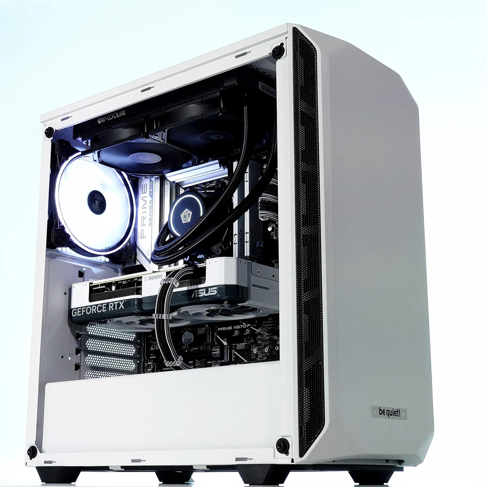 🤍🩷Liquid Cooled Gaming PC🏁Nvidia RTX 4060 8GB🏁AMD Ryzen 5 7500F🏁32GB DDR5 Ram🏁1TB NVME SSD