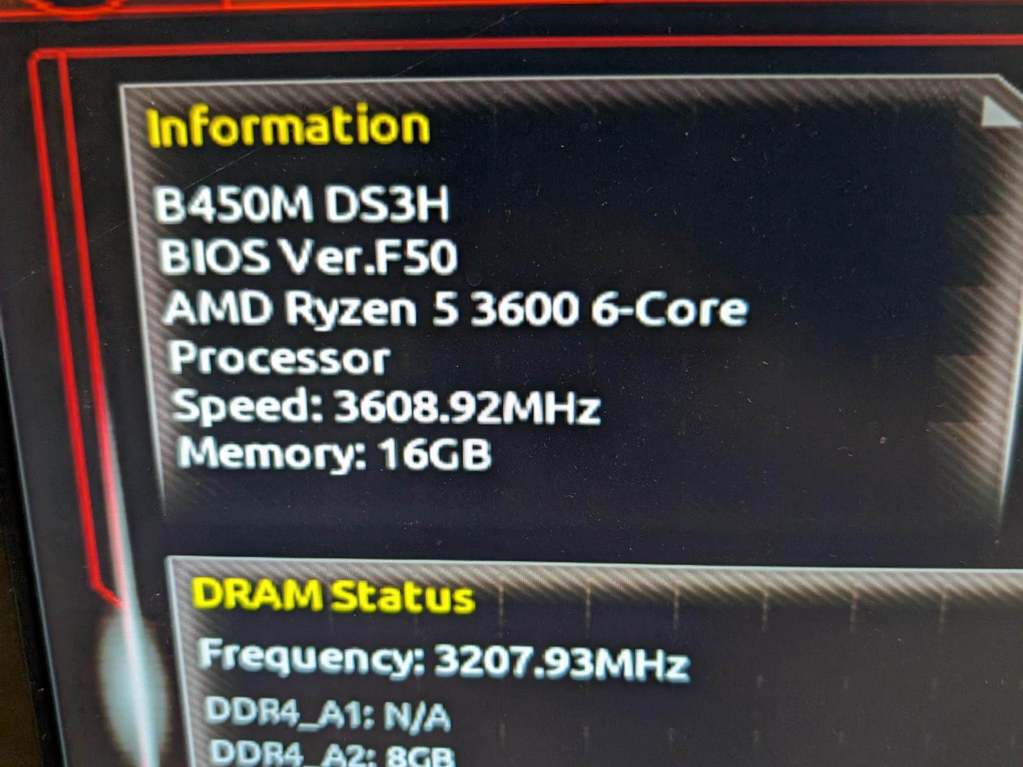Gigabyte B450M DS3H + AMD Ryzen 5 3600