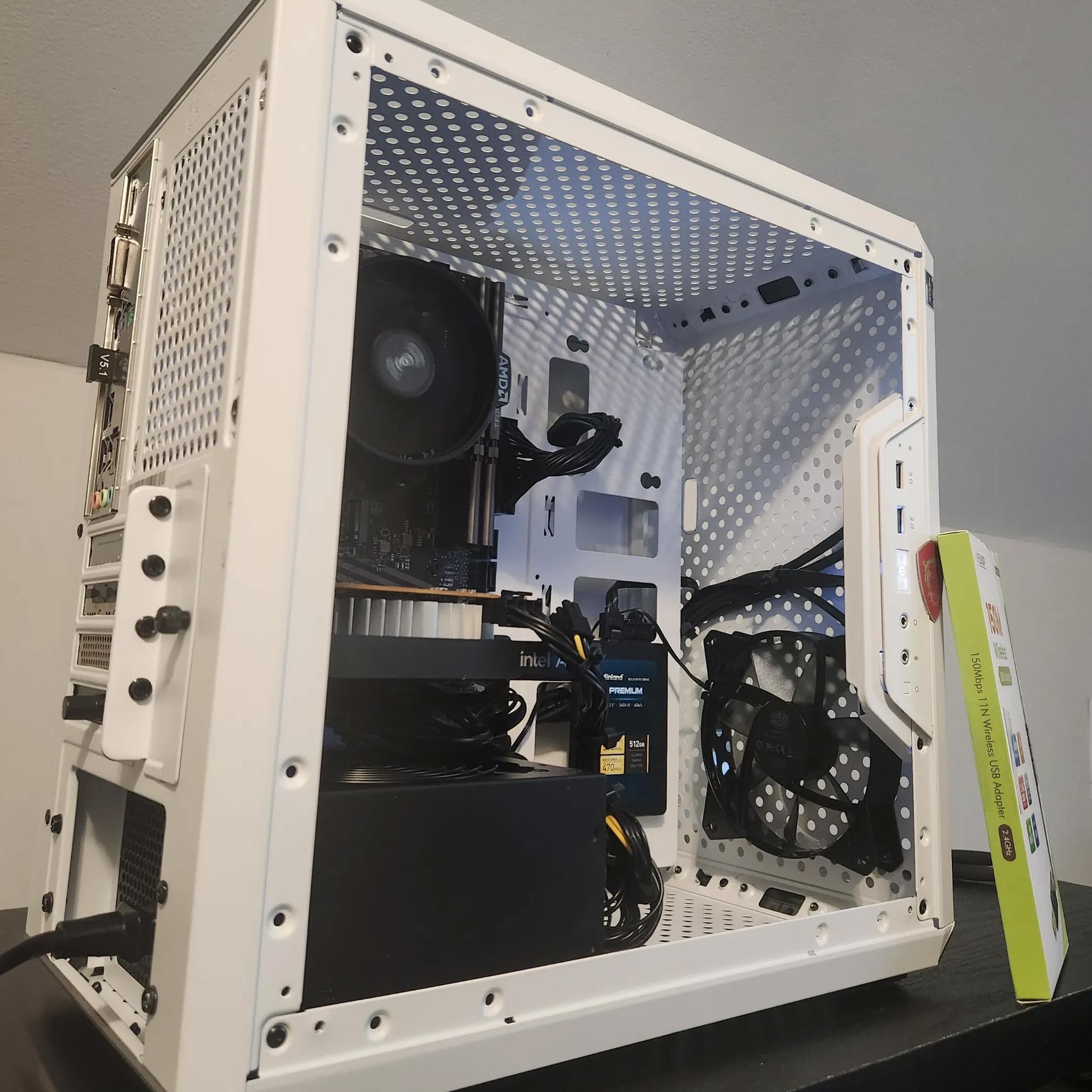 Budget Gaming Rig Ready to Go! Ryzen 5 4500, Intel Arc A380, 16GB Ram, Cooler Master 300L