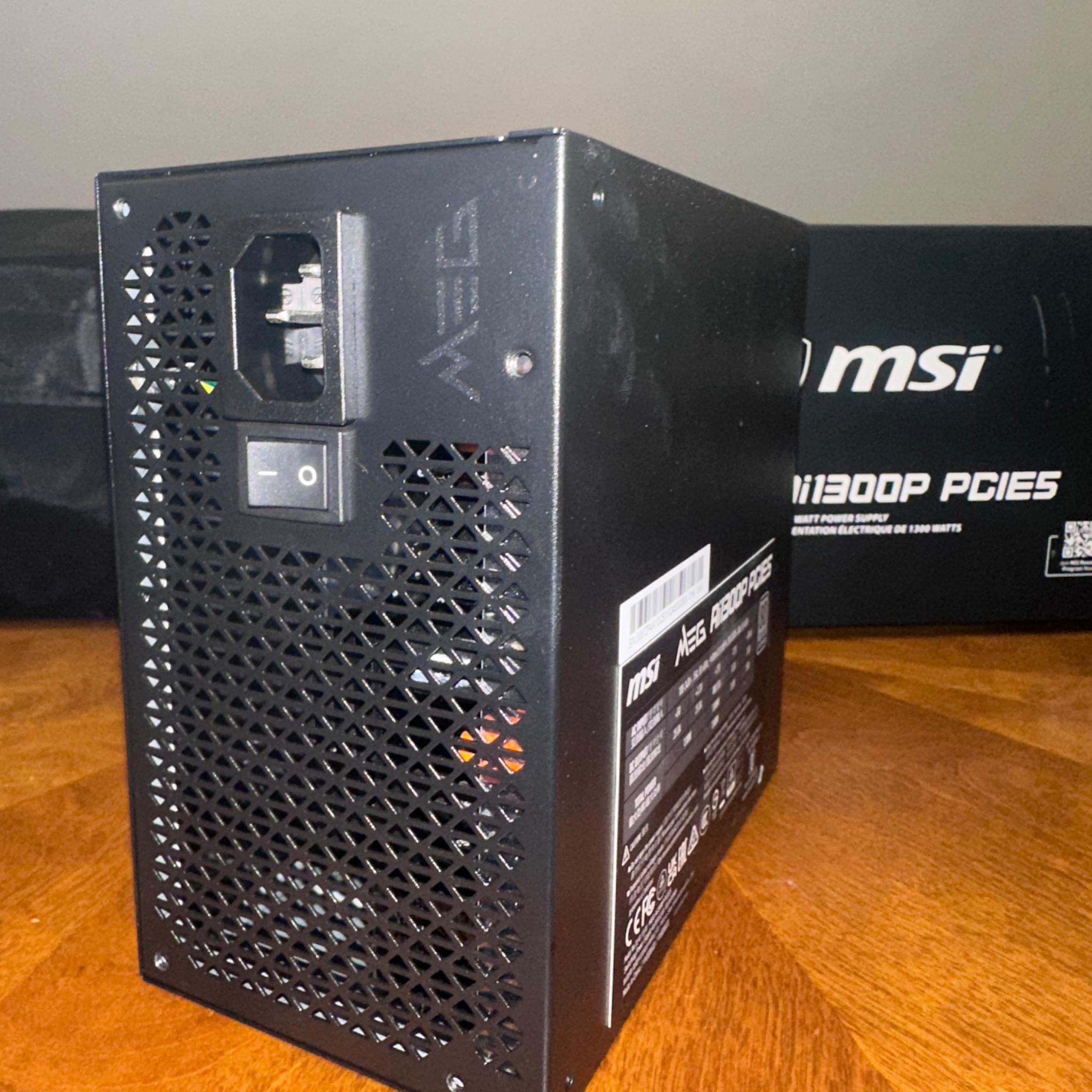 On Sale!🔥 Used MSI MEG Ai1300 1300W PCIE5 ATX 3.0 80 Plus Platinum PC Power Supply