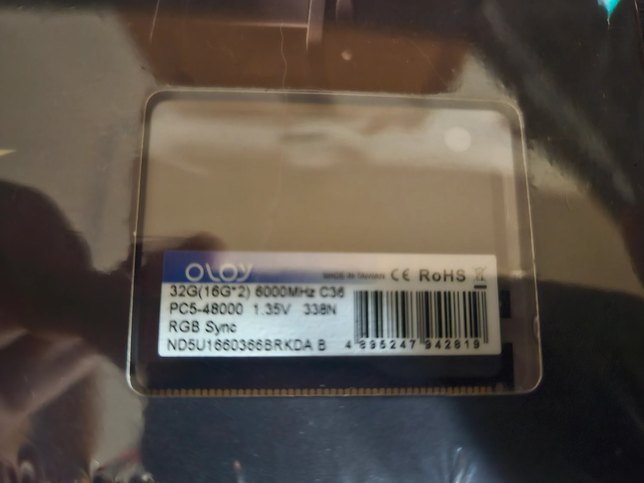 OLOy BNIB Blade RGB 32GB (2 x 16GB) 288-Pin PC RAM DDR5 6000 (PC5 48000)