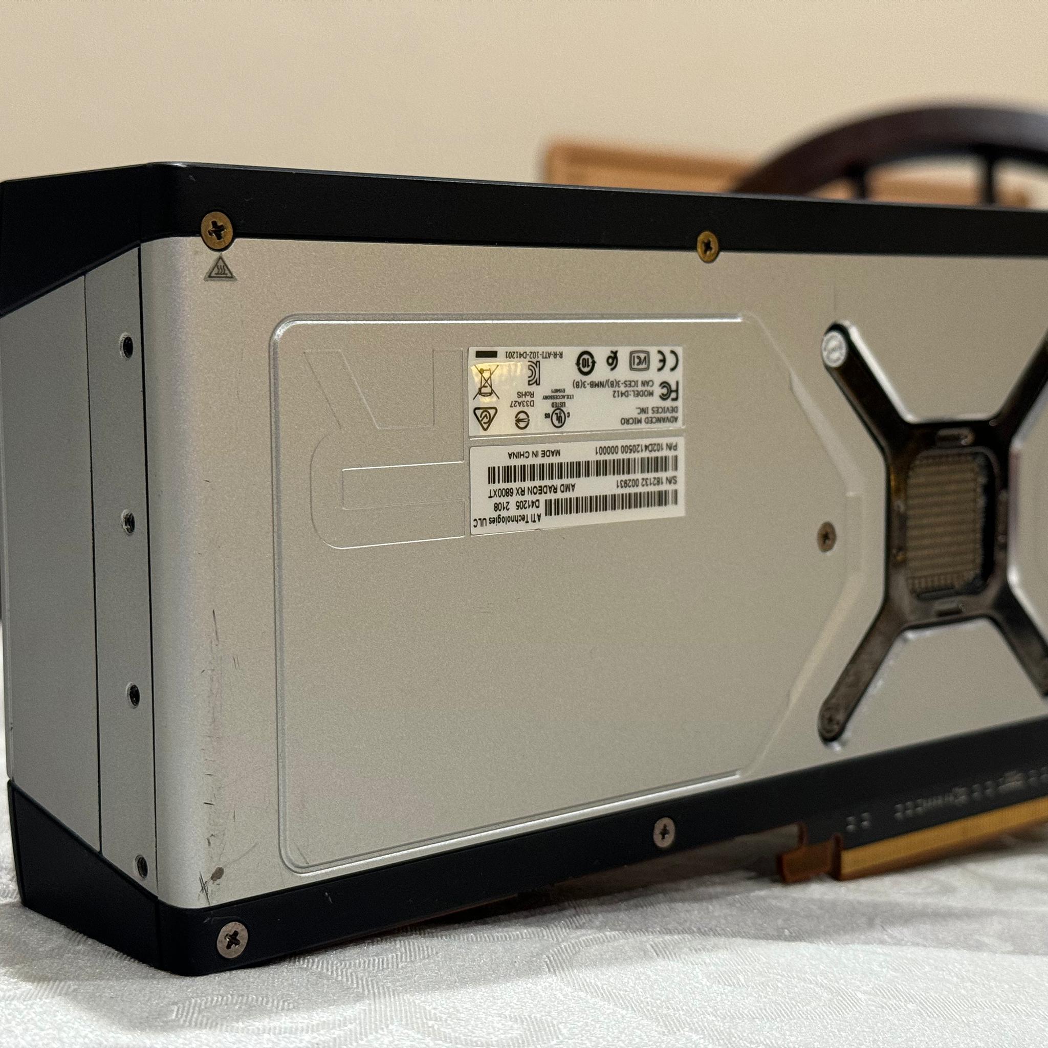 FOR PARTS/AS IS AMD RX 6800XT 16GB AMD Reference Model