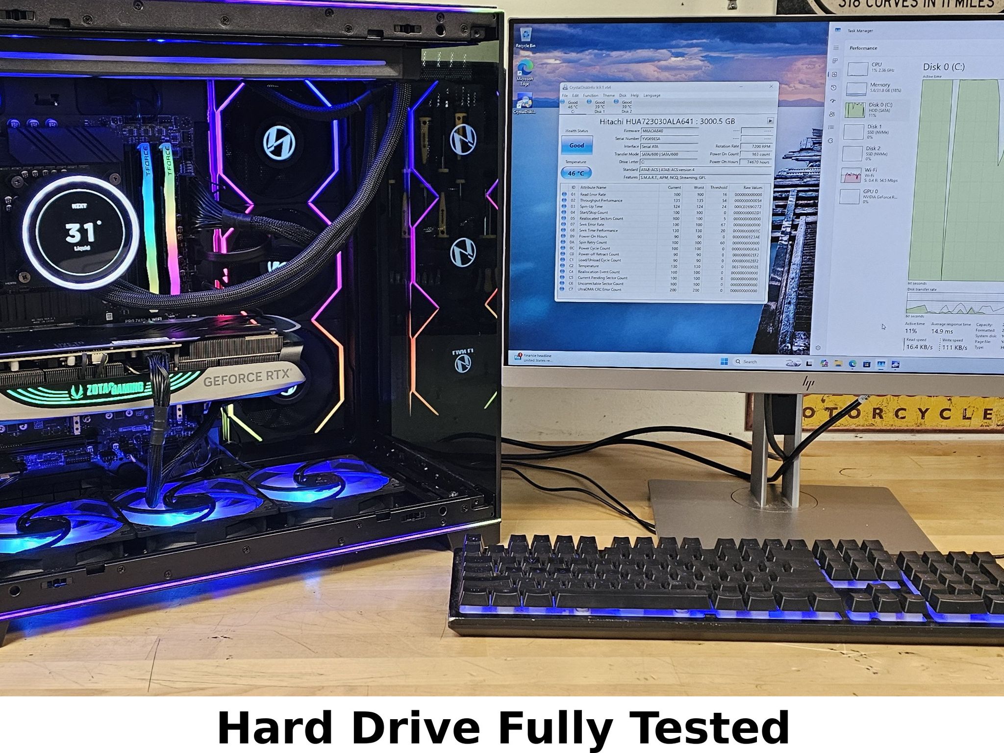 3TB 3.5" HDD Hard Drive HITACHI