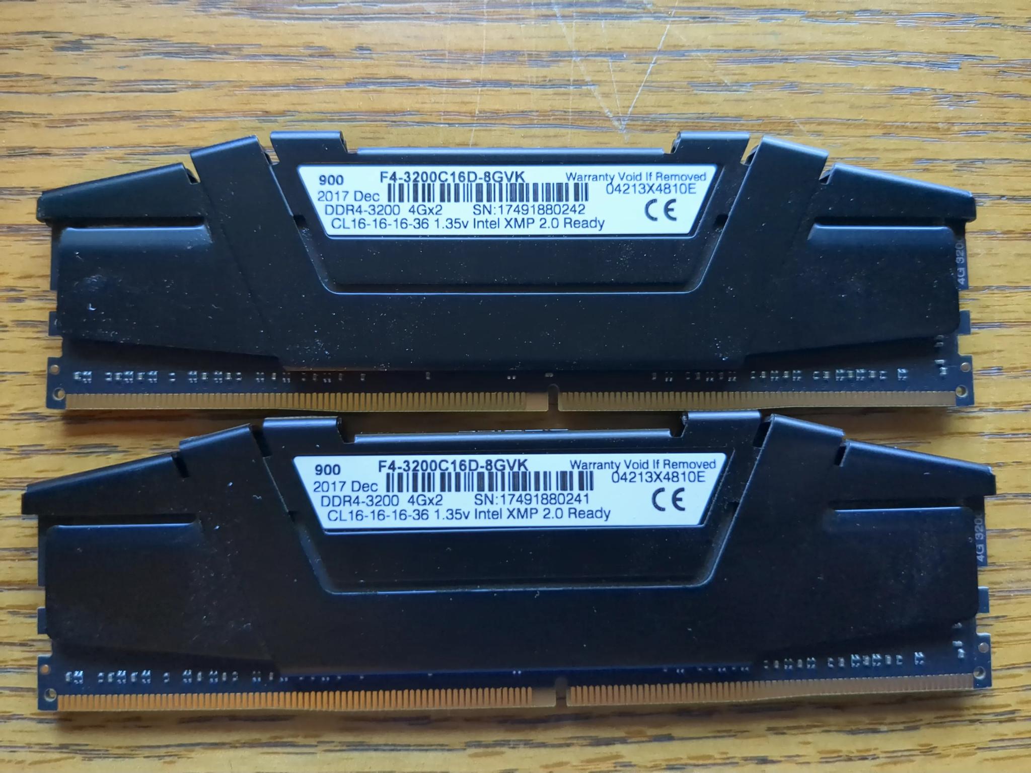 DDR4 8GB (2x4GB) 3200MHZ Desktop Memory