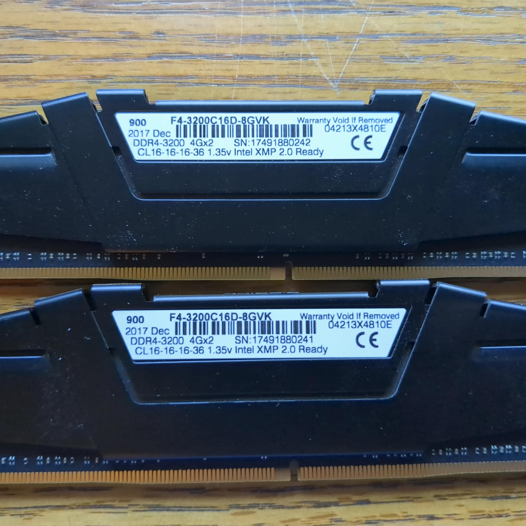 DDR4 8GB (2x4GB) 3200MHZ Desktop Memory