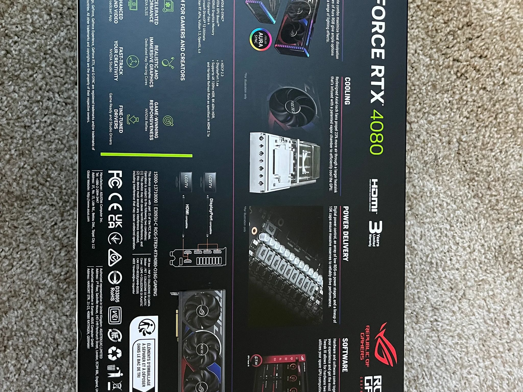 ASUS ROG Strix 4080 OC Gaming GPU – Like New - Ready to ship