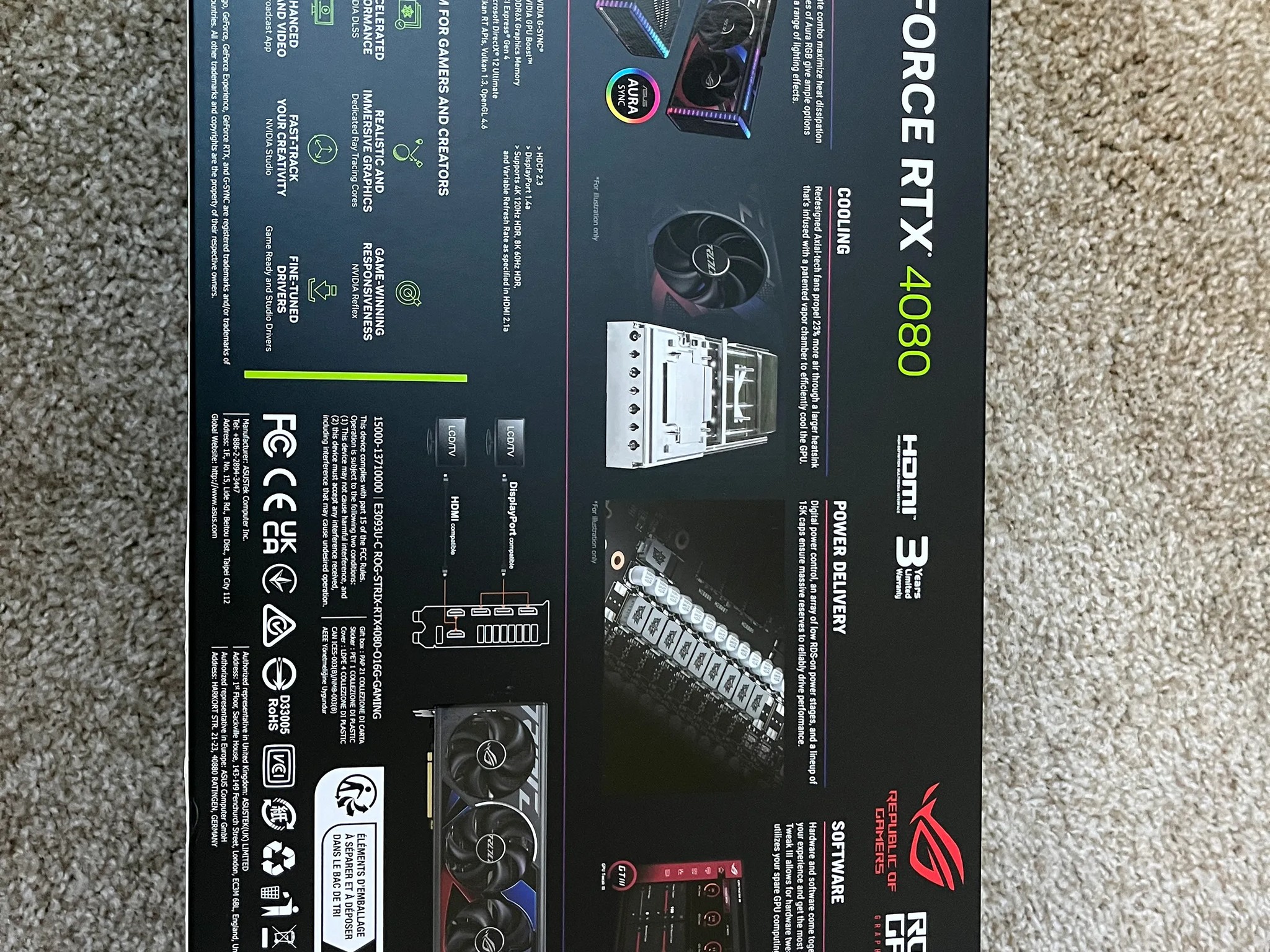 ASUS ROG Strix 4080 OC Gaming GPU – Like New - Ready to ship