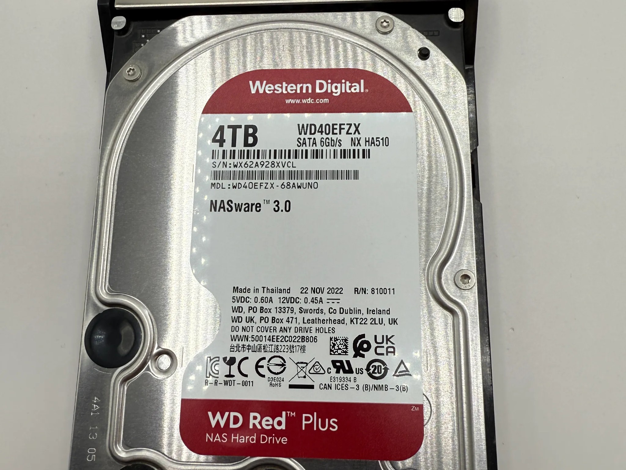 Western Digital Red Plus 4TB Hard Drive (HDD)