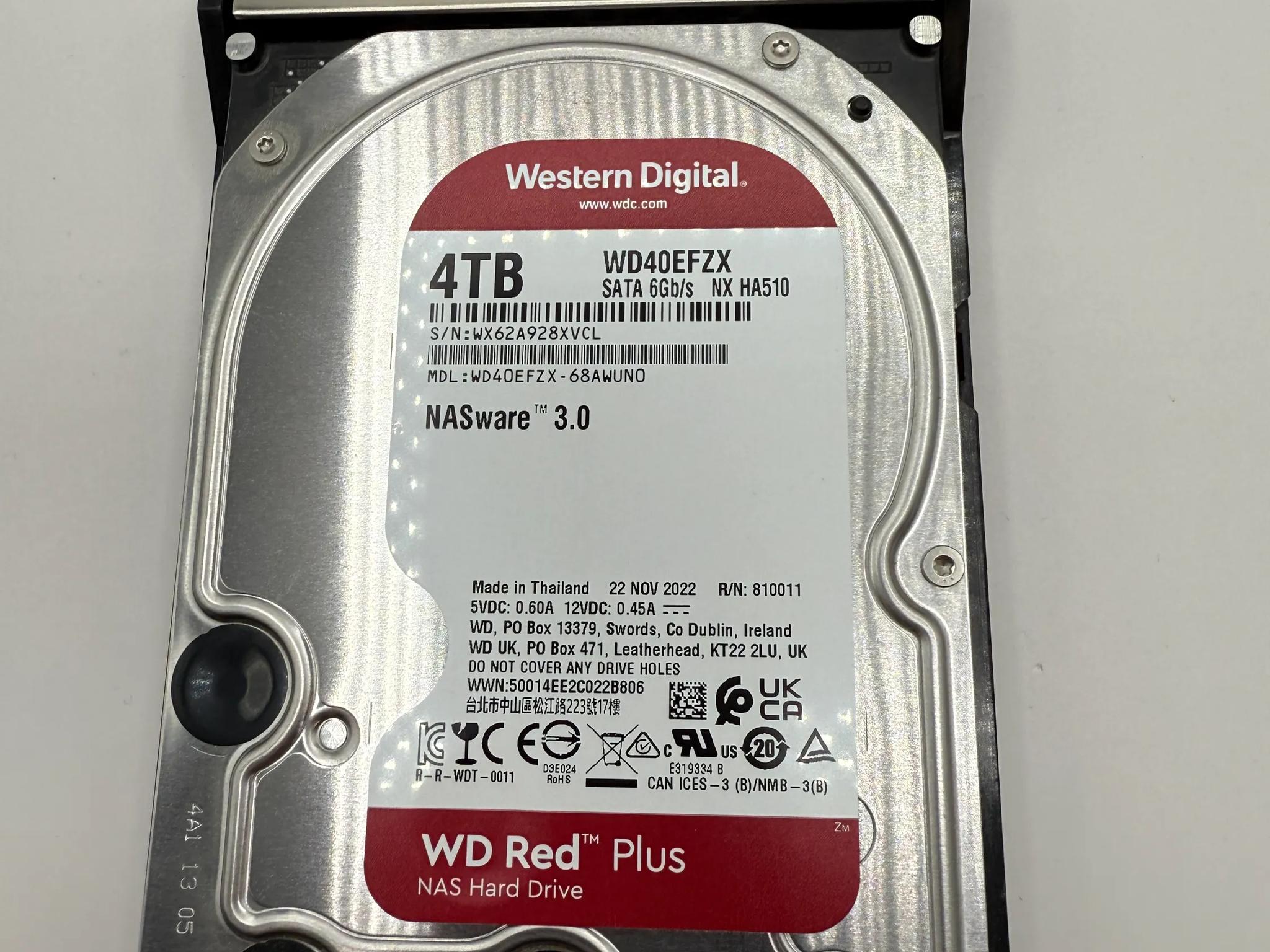 Western Digital Red Plus 4TB Hard Drive (HDD)