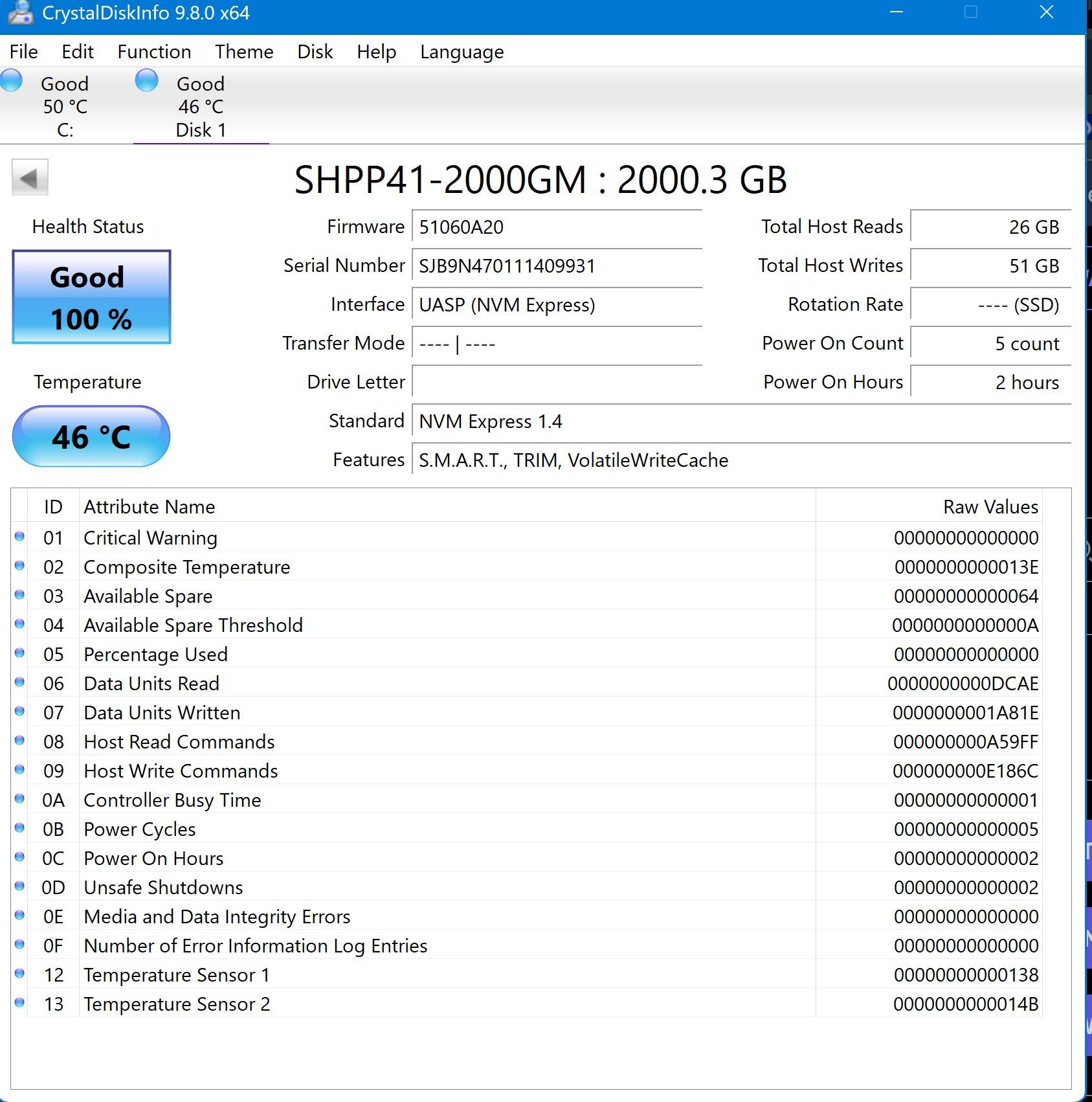SK hynix Platinum P41 2TB NVMe Gen4 SSD – FAST ~7,000mbps read/write