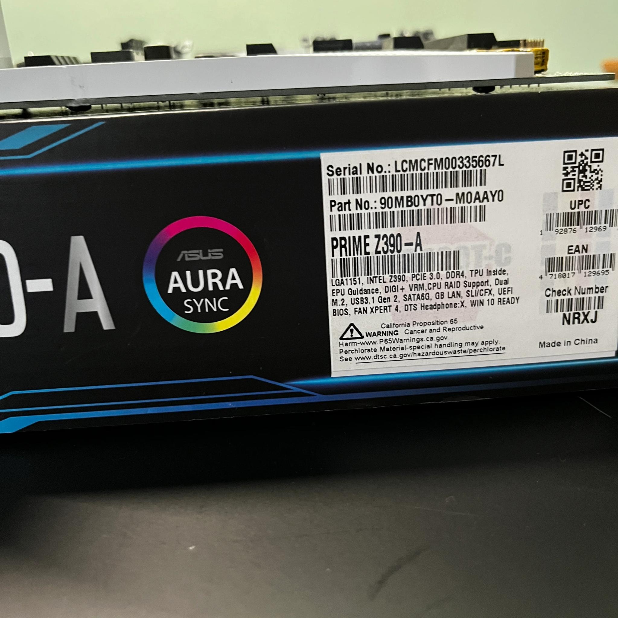 ASUS Prime Z390-A, LGA 1151, Intel Motherboard