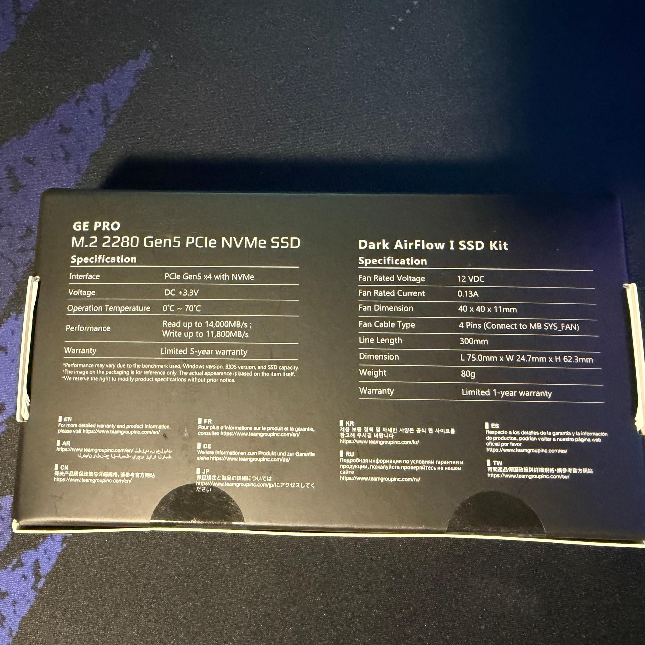 Team Group T-FORCE GE PRO M.2 2280 4TB PCIe Gen 5.0x4
