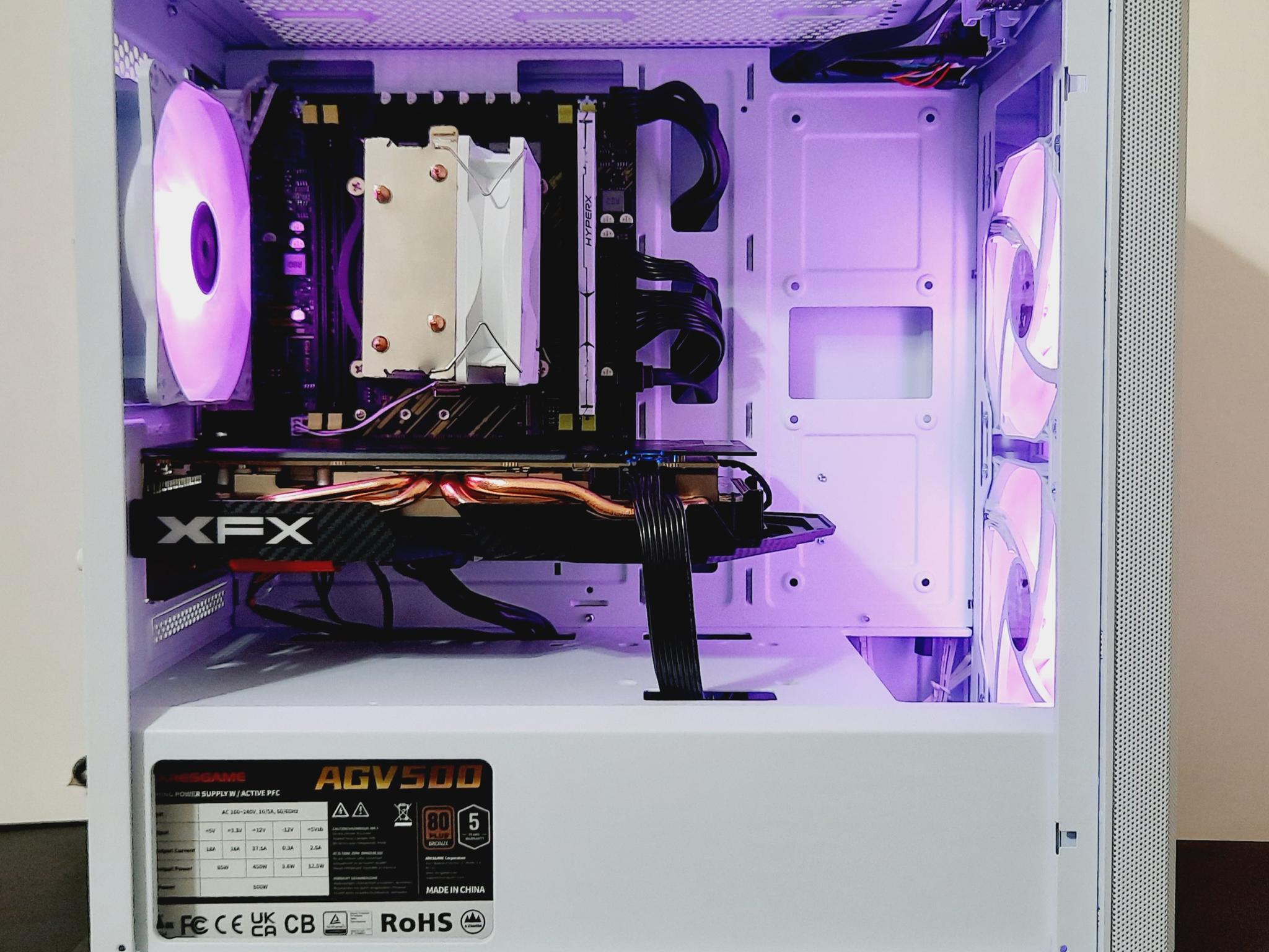 ⚡Budget White Gaming PC - Intel Xeon 8-cores ● 16GB RAM ● 512GB SSD ● AMD RX 580 8GB