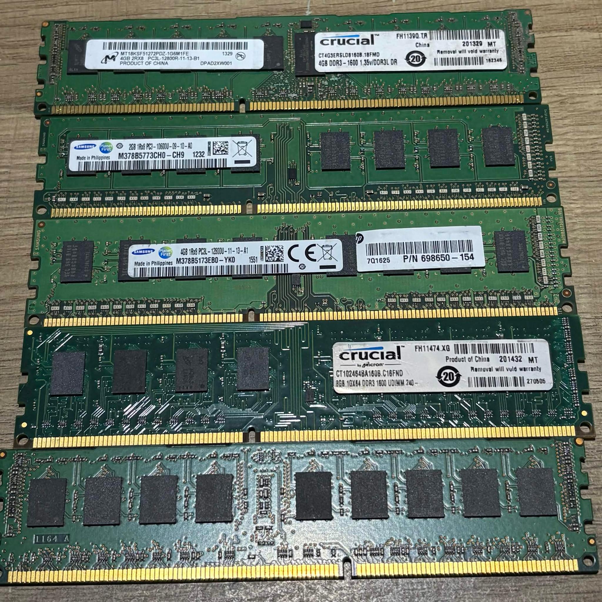 DDR3 & DDR2 Desktop RAM Lot | Corsair, Kingston HyperX, Crucial, Samsung, Hynix & More