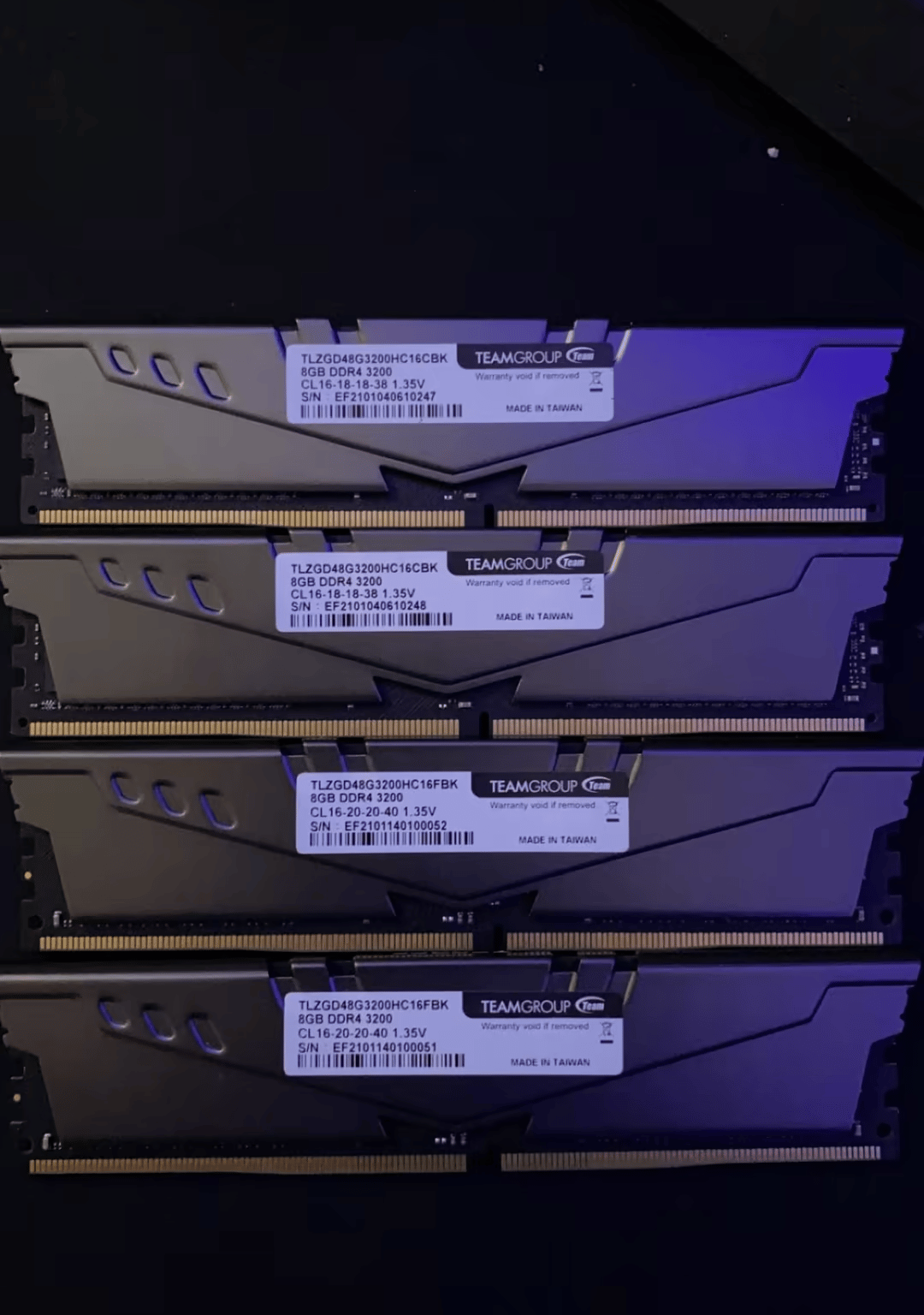 Used T-Force Vulcan Z Ram 32 Gb (4x8) 3200 mhz