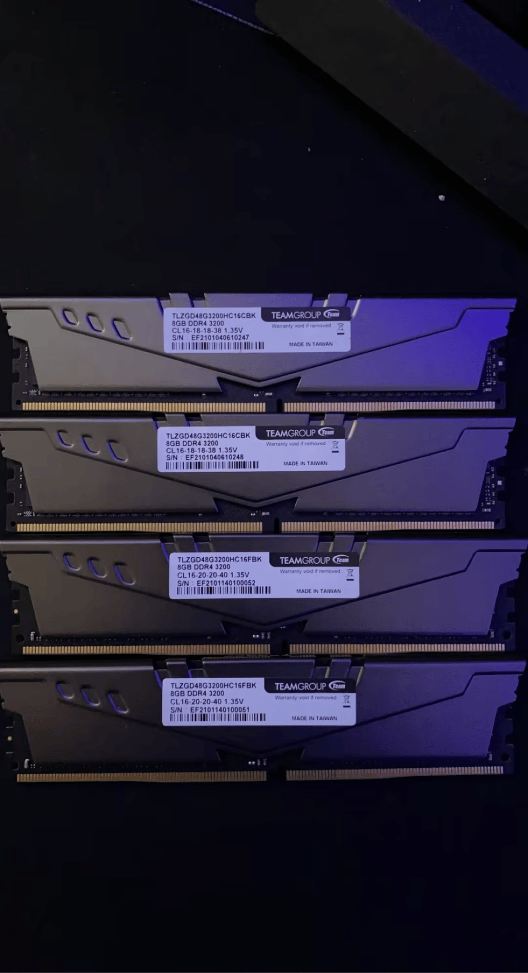 Used T-Force Vulcan Z Ram 32 Gb (4x8) 3200 mhz