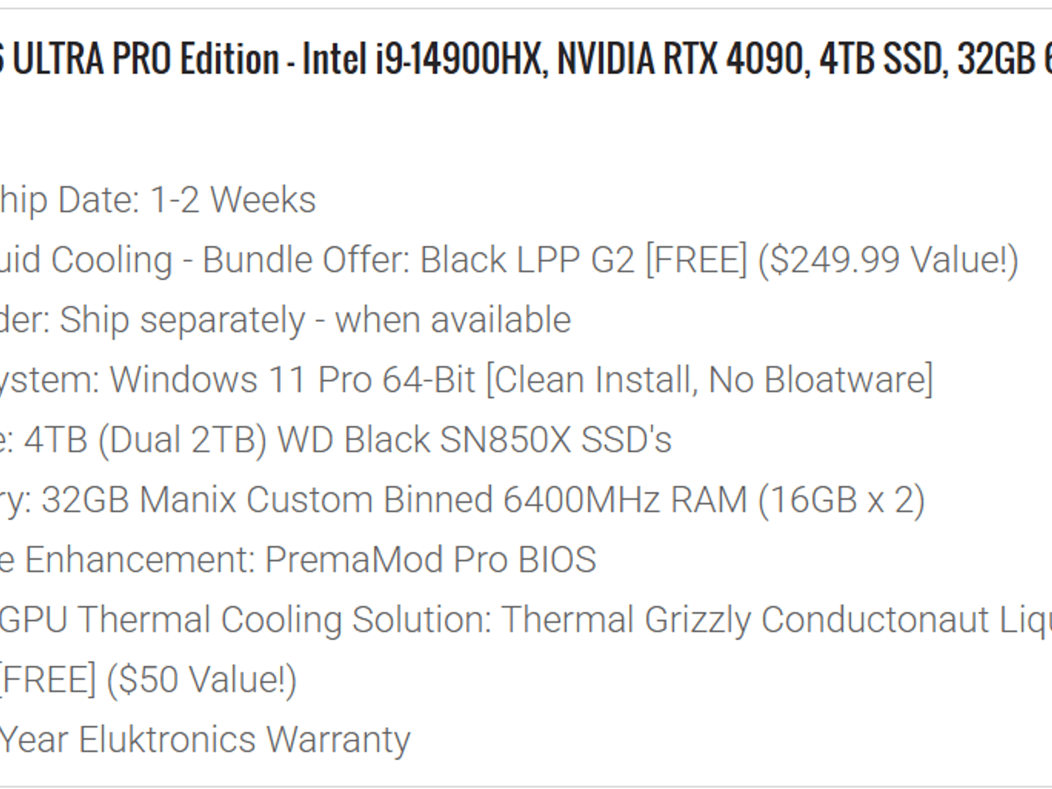 HYDROC-16 ULTRA PRO EDITION - Intel i9-14900HX, NVIDIA RTX 4090, 4TB SSD, 32GB 6400MHz RAM