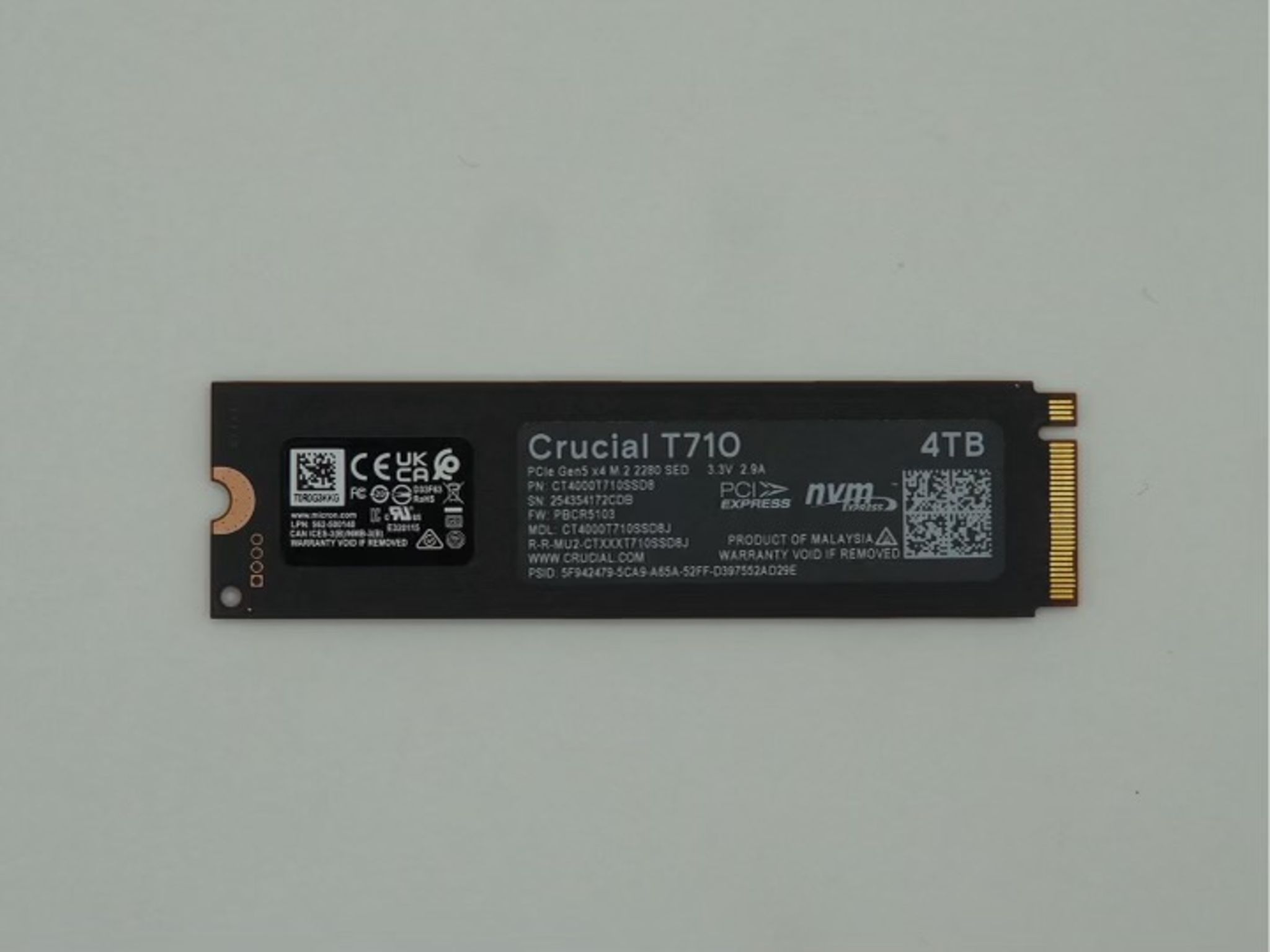 Crucial T710 4TB - Internal SSD PCIe Gen5 NVMe M.2 | Jawa