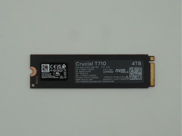 Crucial T710 4TB - Internal SSD PCIe Gen5 NVMe M.2