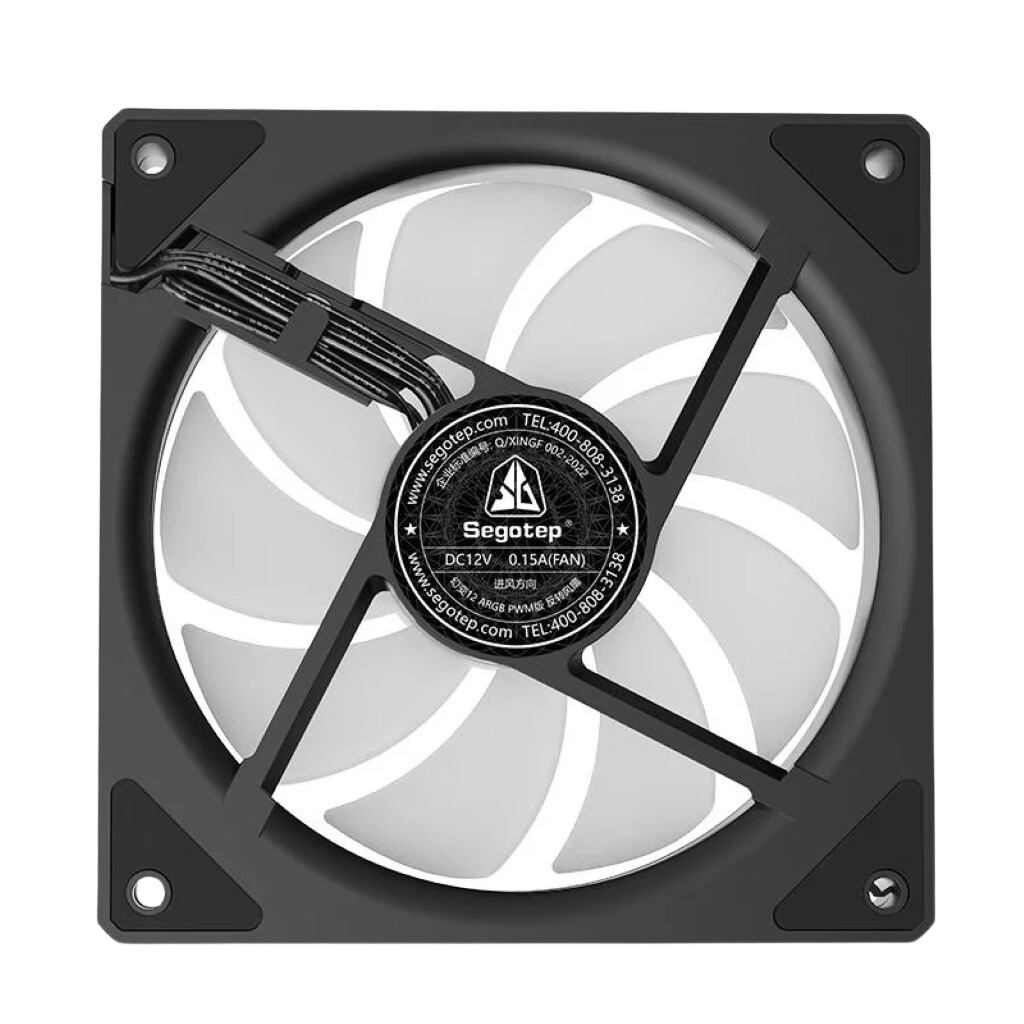 PACK OF 3 SEGOTEP 🪞HB12🪞 | BLACK CASE FAN | 120MM | PWM | ARGB | INFINITE MIRROR REFLECTION