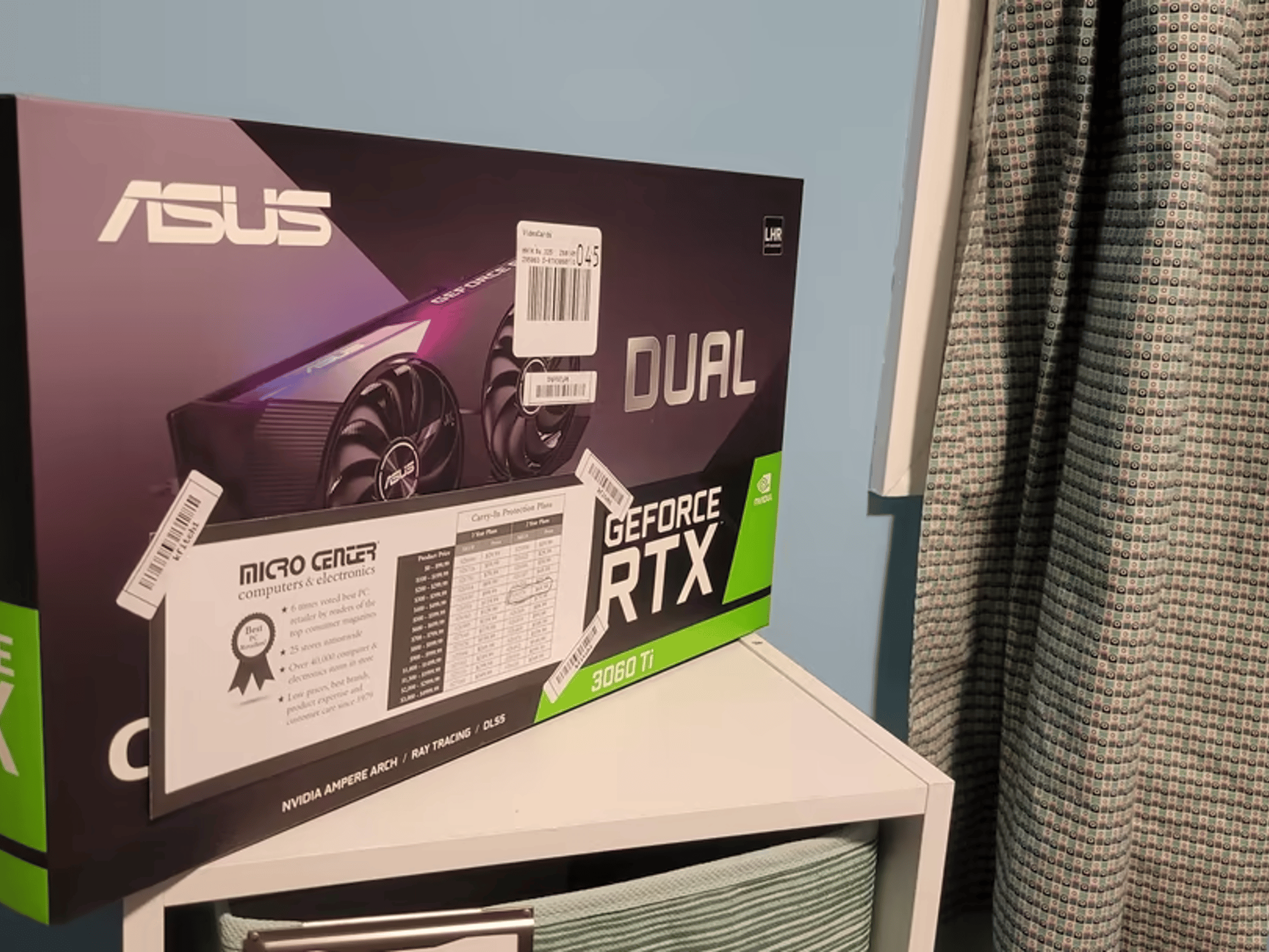 BNIB Asus RTX 3060 Ti LHR 8GB GDDR6 Dual OC GPU