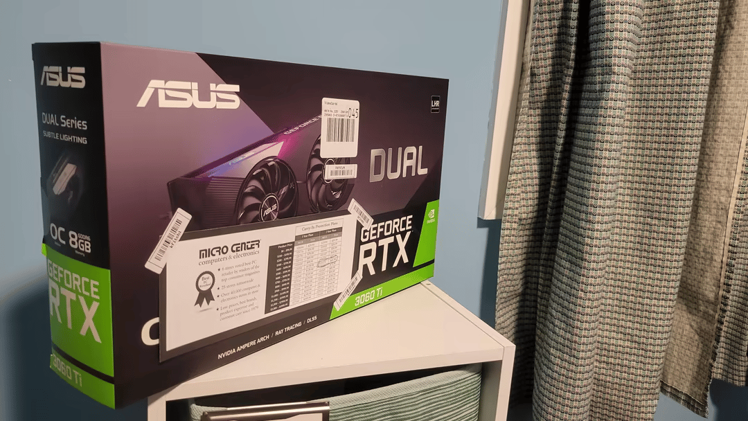 BNIB Asus RTX 3060 Ti LHR 8GB GDDR6 Dual OC GPU