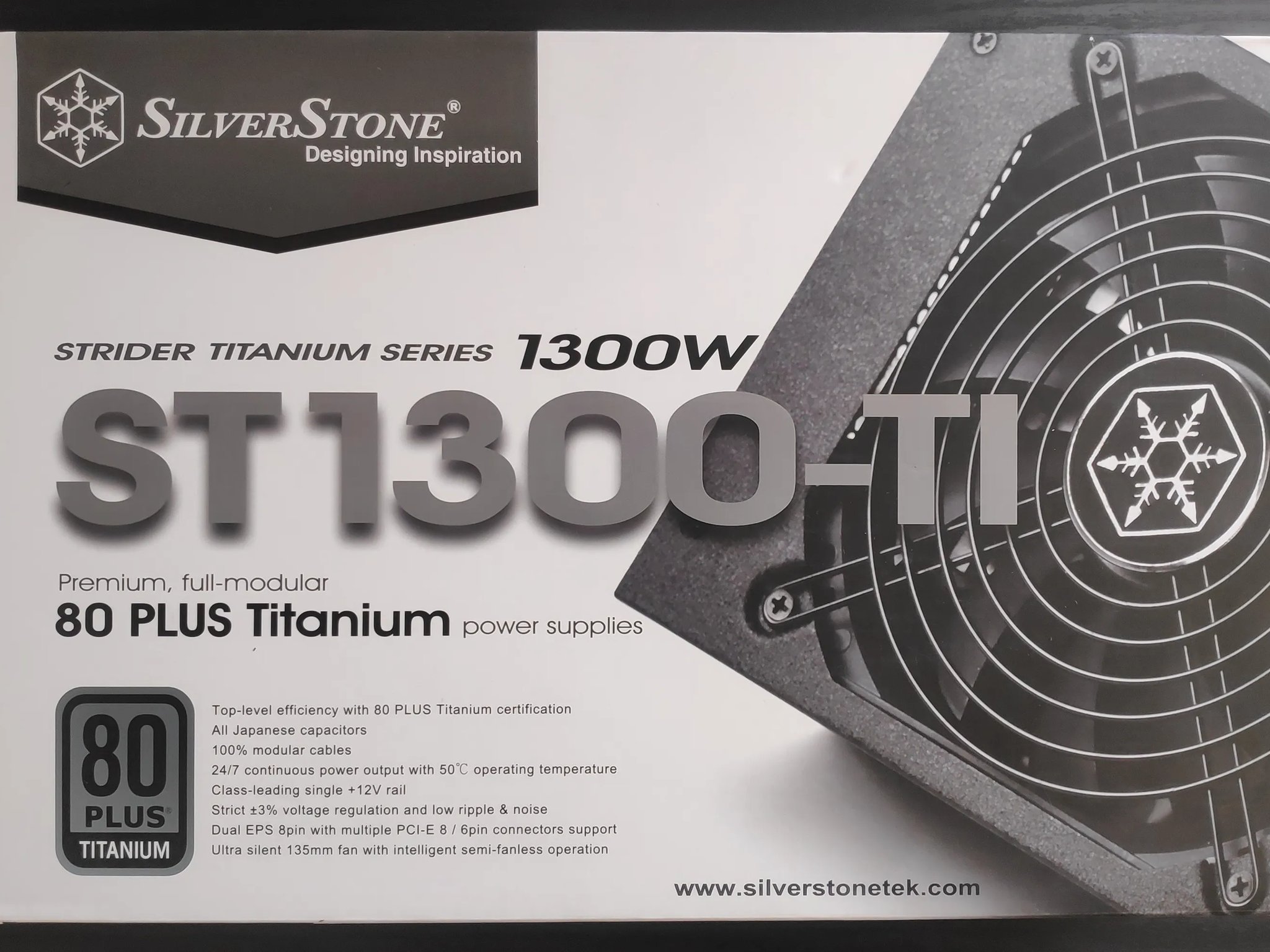 SilverStone ST1300-TI, 1300W, 80 Plus Titanium Certified Fully Modular Power Supply