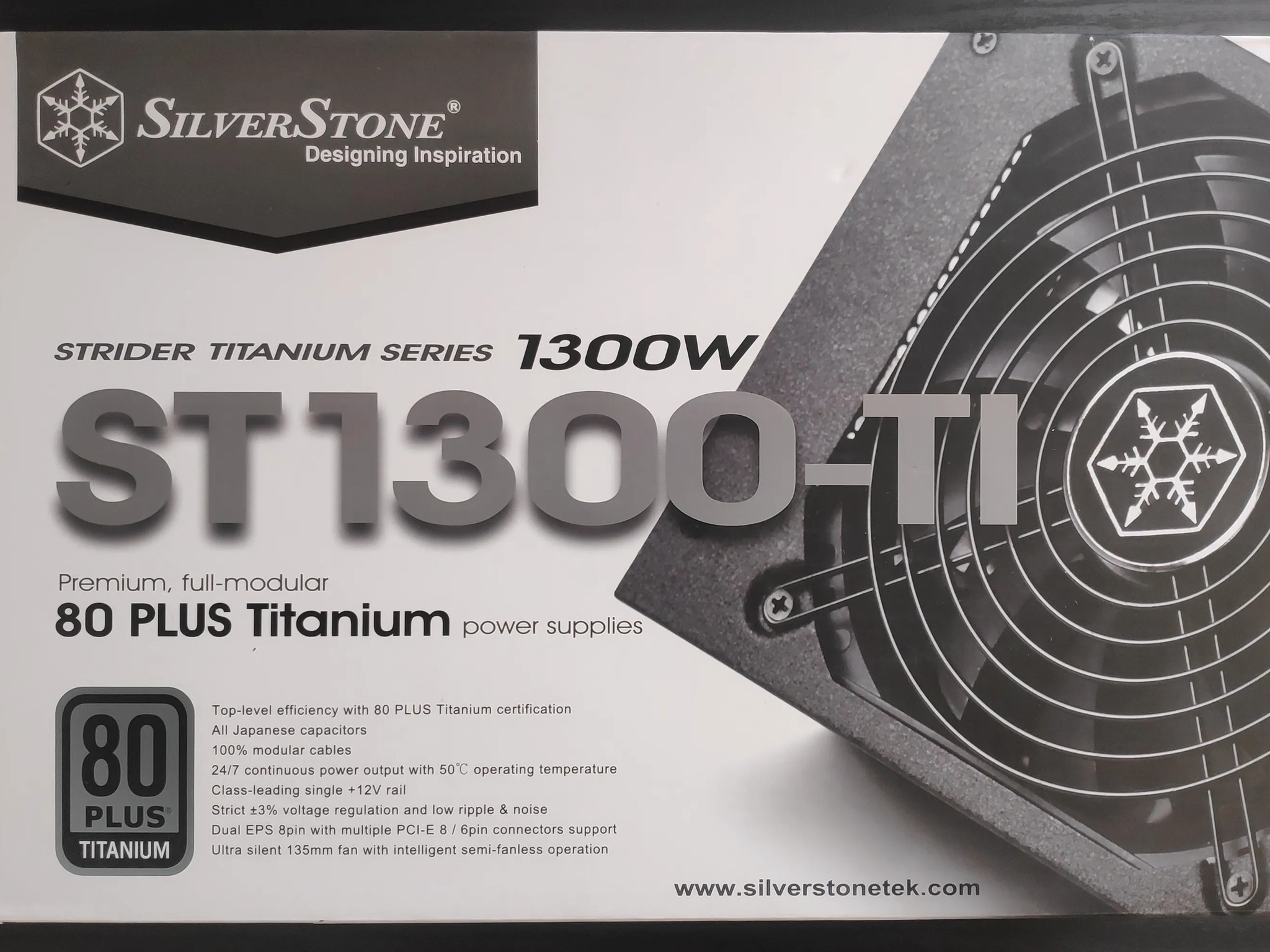 SilverStone ST1300-TI, 1300W, 80 Plus Titanium Certified Fully Modular Power Supply