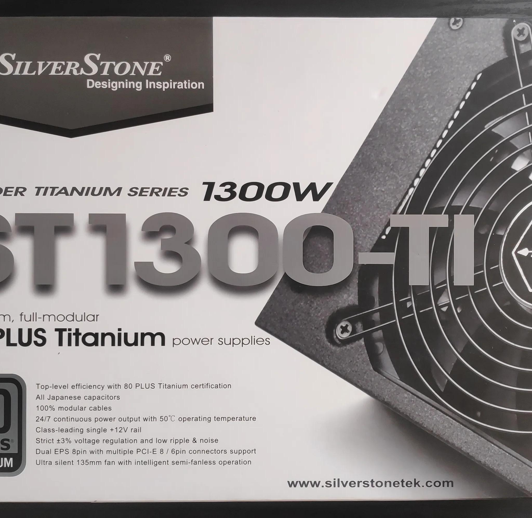 SilverStone ST1300-TI, 1300W, 80 Plus Titanium Certified Fully Modular Power Supply