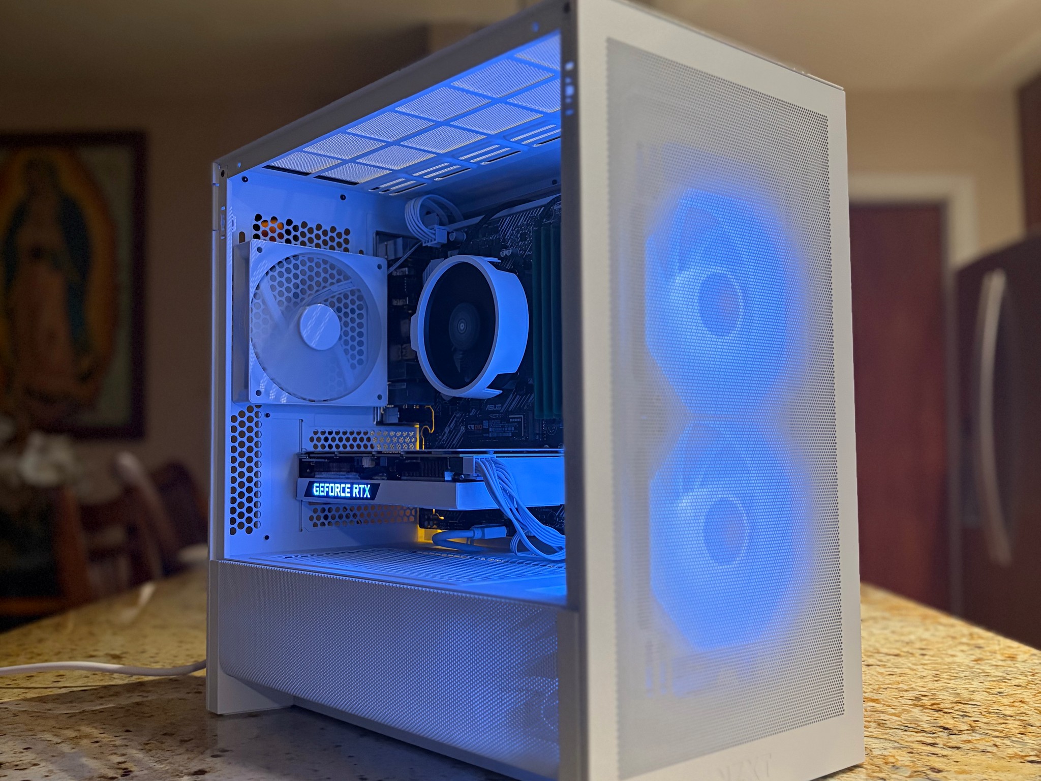 White Gaming PC | RTX 3060TI 8GB | RYZEN 5 5500 | 16GB RAM | 500GB NVME SSD | Wi-Fi + Bluetooth