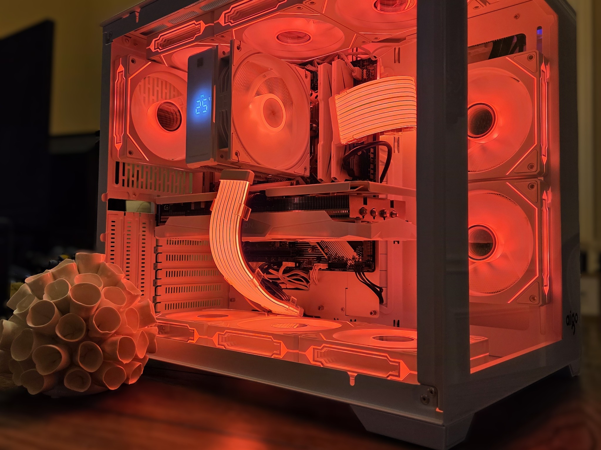 The White Lotus! 🤍| White RTX 3070 Gaming PC | Ryzen 5 7500F | 32GB DDR5 | 1TB NVMe | Temp Display
