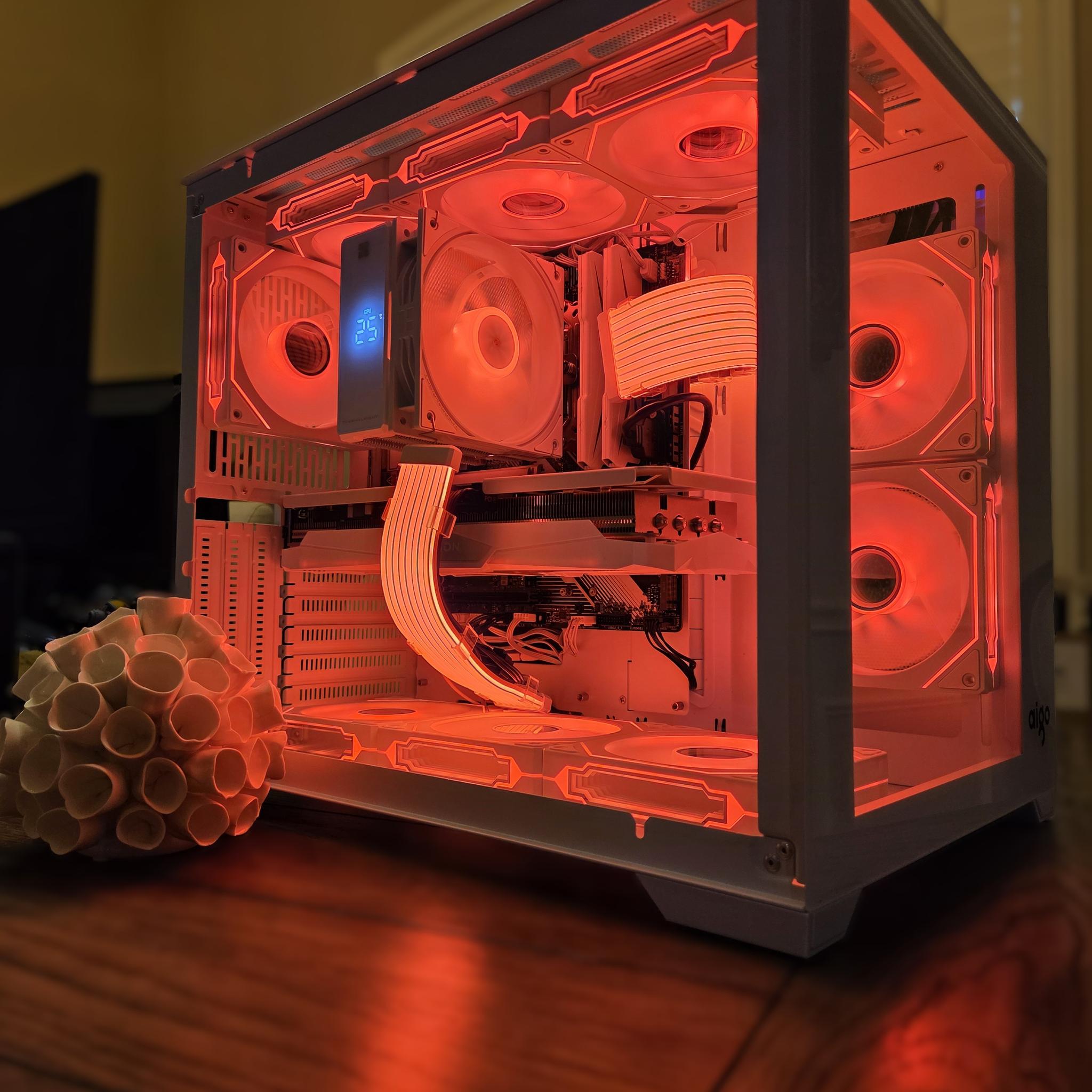The White Lotus! 🤍| White RTX 3070 Gaming PC | Ryzen 5 7500F | 32GB DDR5 | 1TB NVMe | Temp Display
