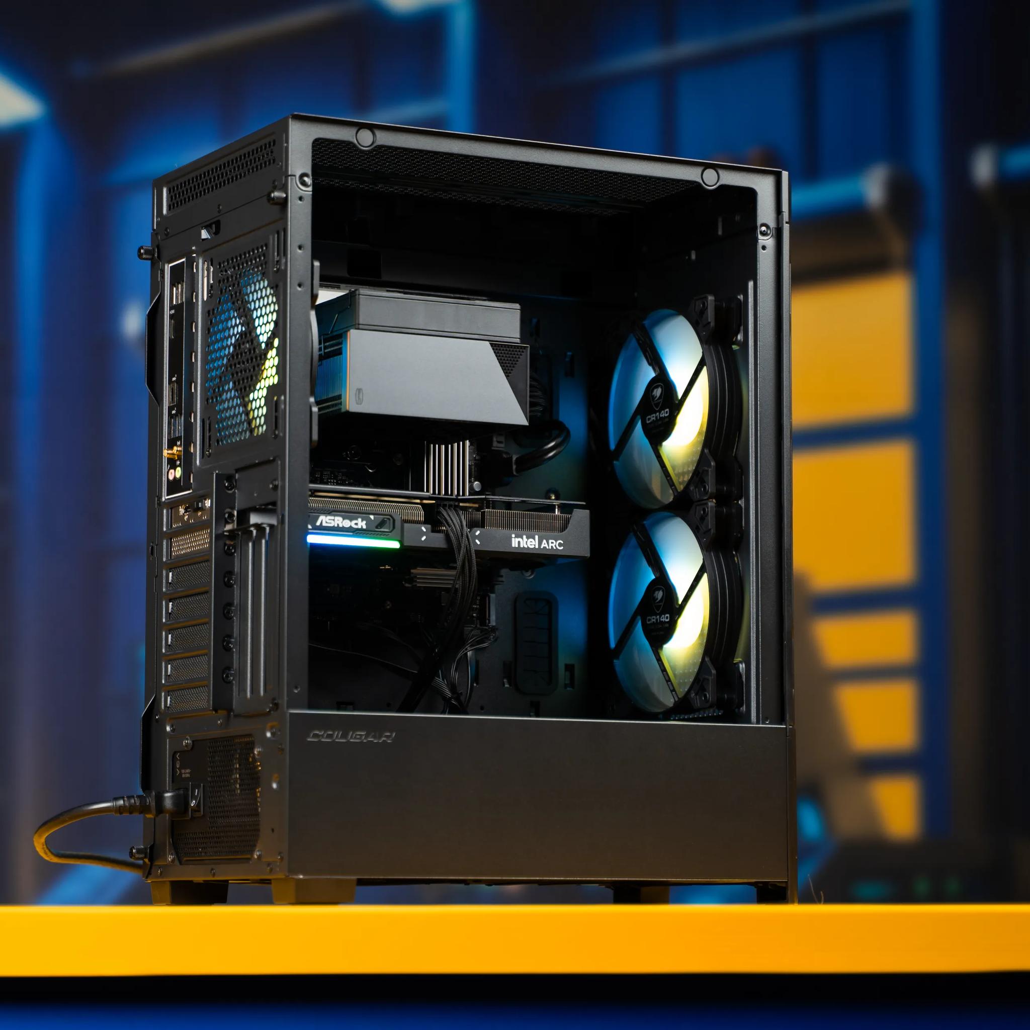 [SALE! WAS 1199$]“Delkafringe” Arc B580 i3 14100F 32GB Windows 11 1TB Gaming PC Powerhouse
