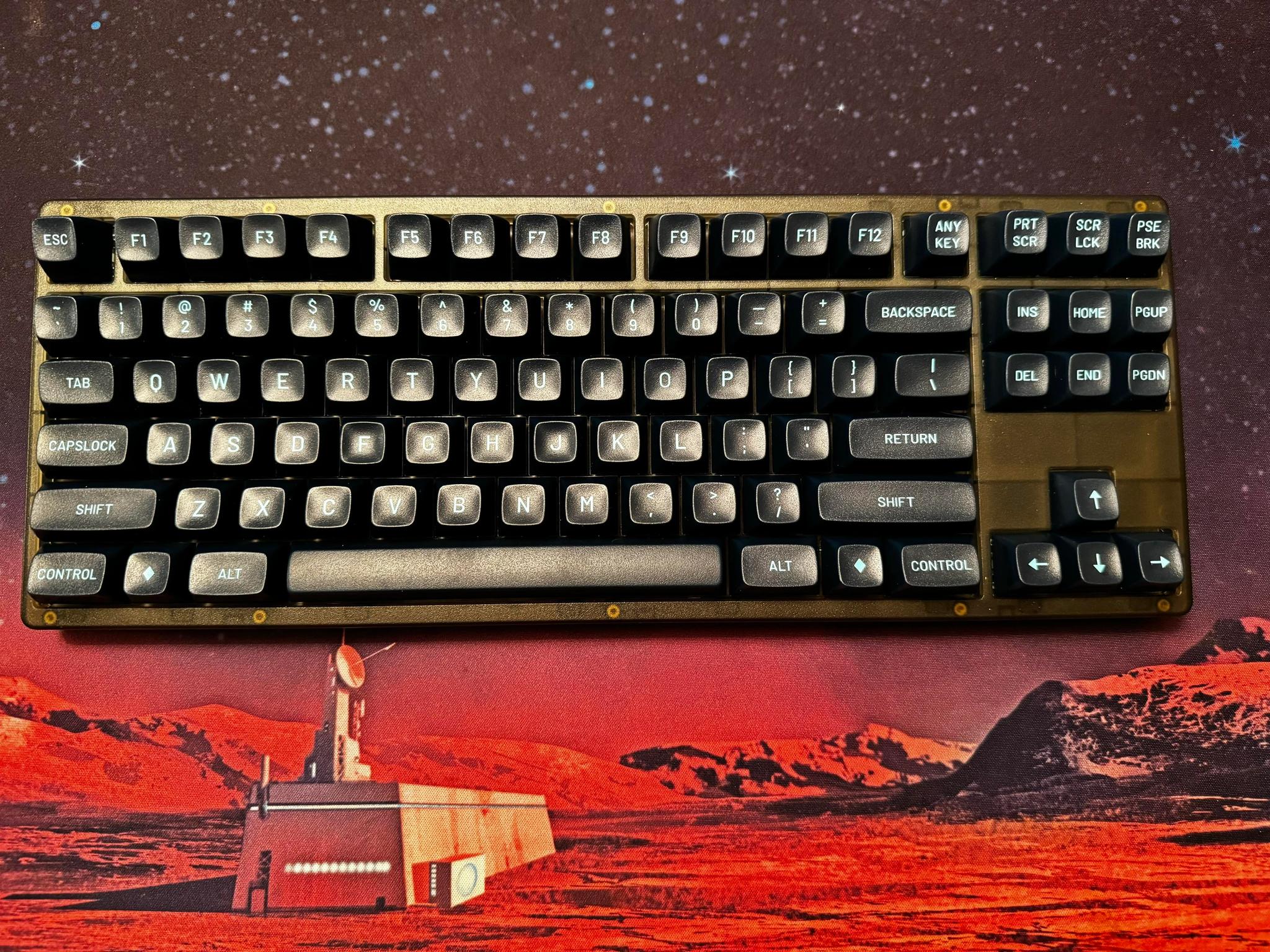 Like New - KBDFans TIGER 80 LITE Tenkeyless Custom Mechanical Keyboard w/ Drop Dusk MT3 Keycaps