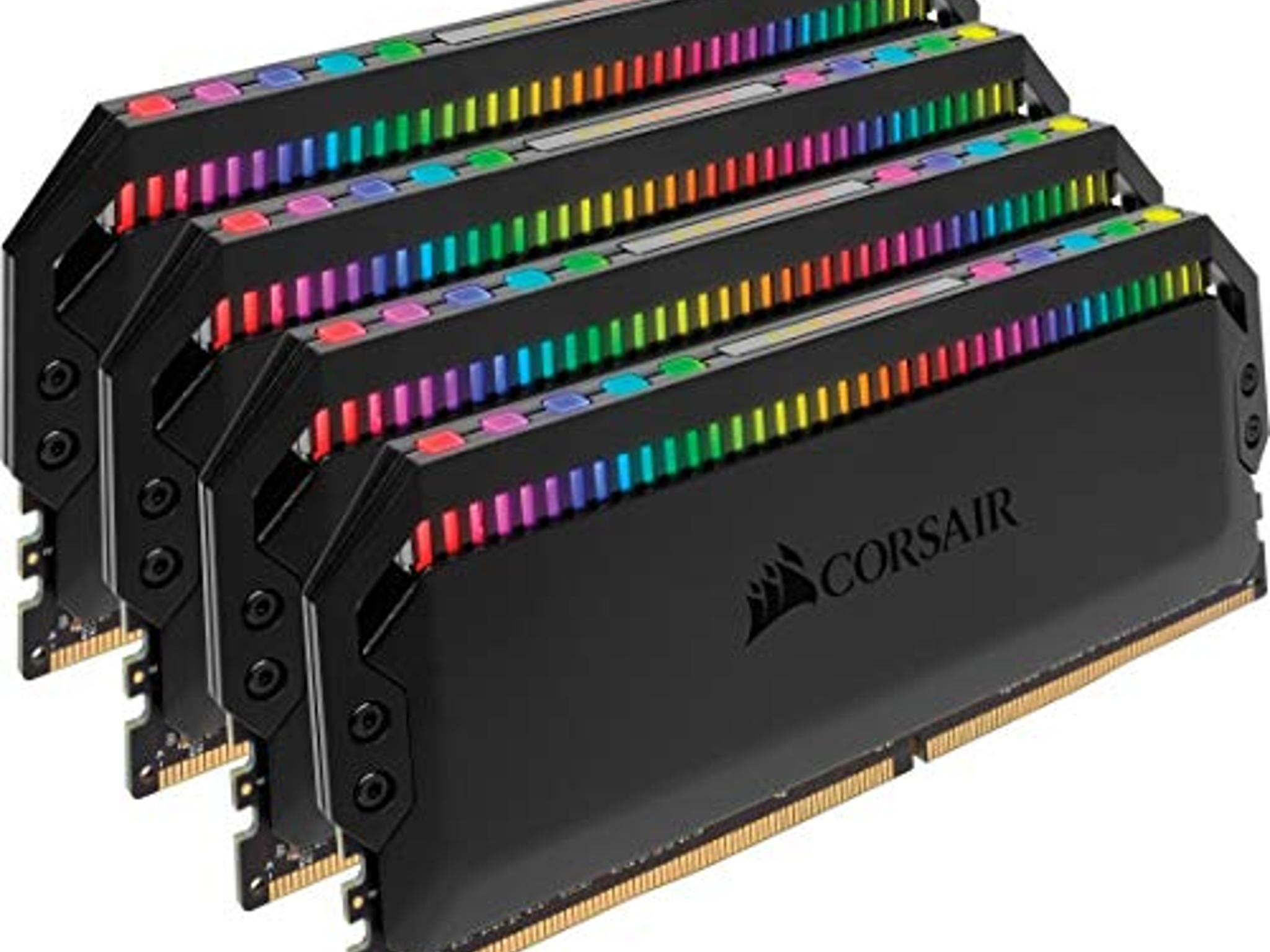 DOMINATOR® PLATINUM RGB 64GB (4 x 16GB) DDR4 DRAM 3200MHz C16 Memory Kit