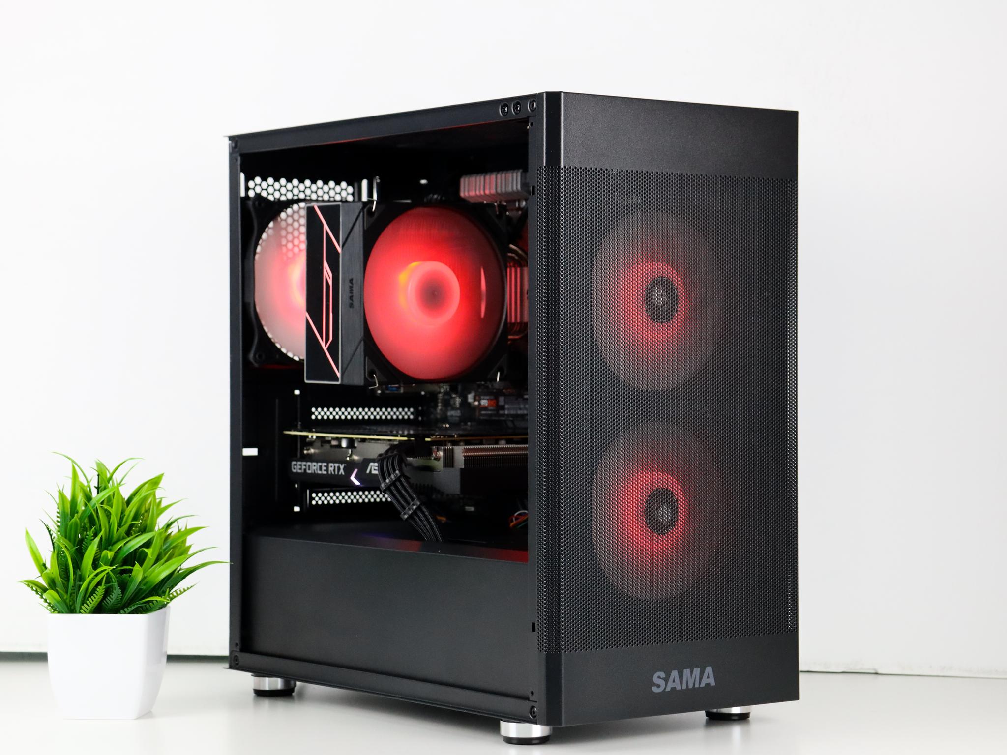 ⚫ Black Gaming PC – RTX 3060 TI, Ryzen 5 3600, 16GB RAM, 500GB SSD - WiFi, BlueTooth ⚫