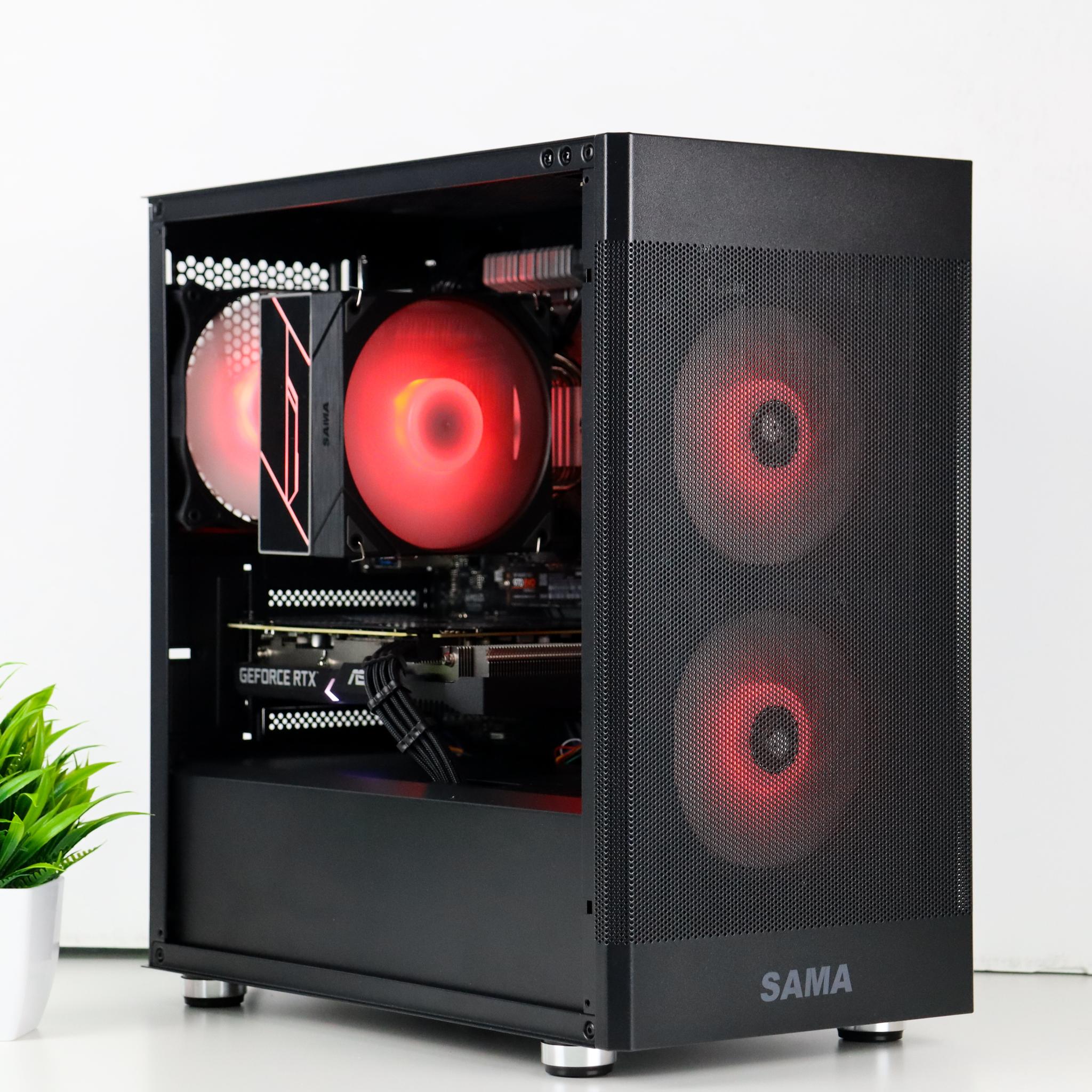 ⚫ Black Gaming PC – RTX 3060 TI, Ryzen 5 3600, 16GB RAM, 500GB SSD - WiFi, BlueTooth ⚫