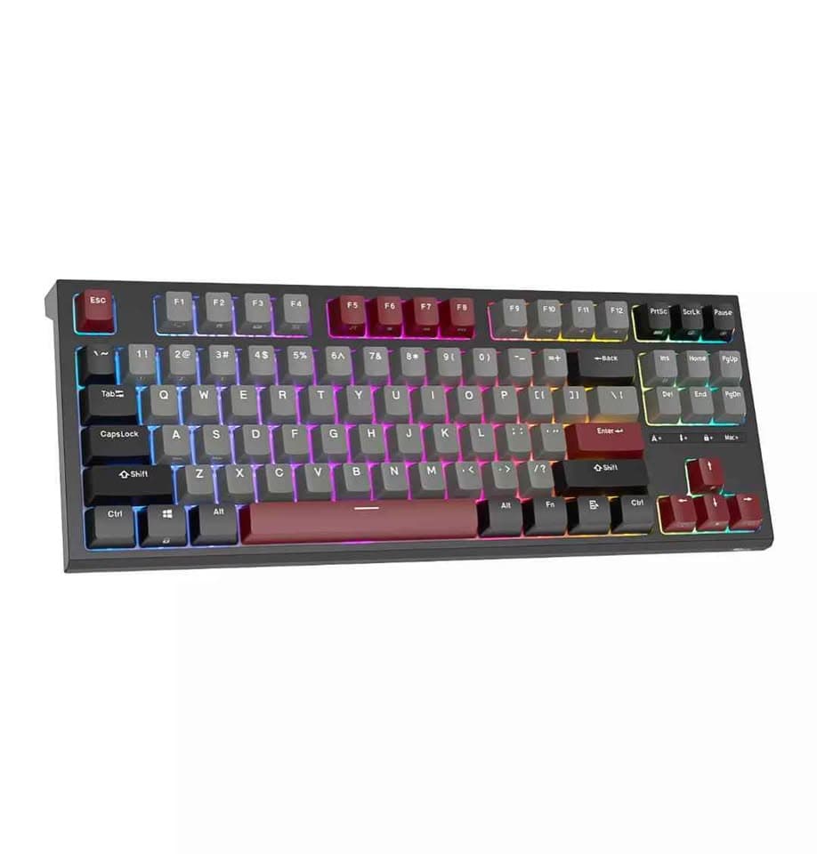 New Mechanical Keyboard RK-R87 TKL with Red switches and RGB backlight